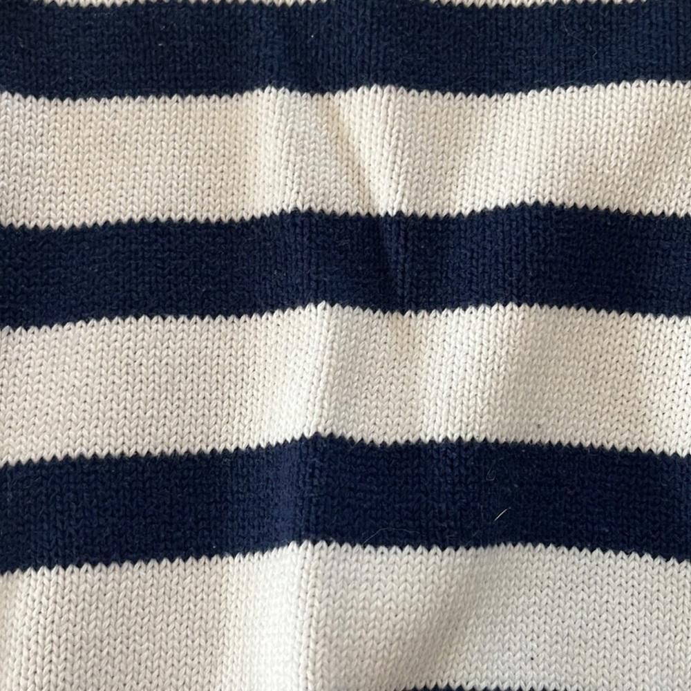 Designer Tyler Boe 23220 Navy and White Striped Sweater Size XS / US 0-2 / IT 36-38 - 4 Thumbnail