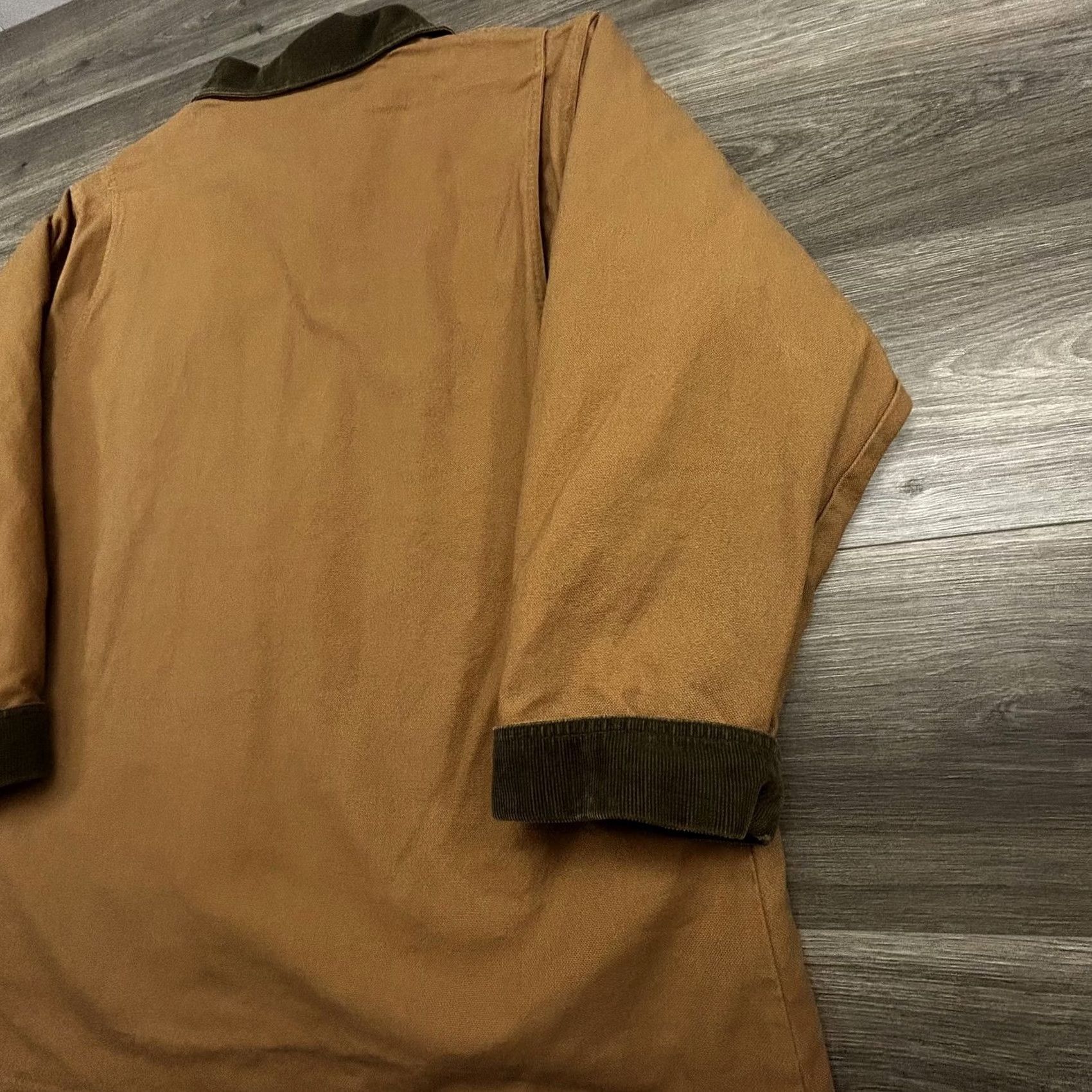 Vintage VINTAGE LL Bean Coat Womens Large Brown Canvas Barn Jacket Plaid Wool Lined Workwear 90s Size L / US 10 / IT 46 - 6 Thumbnail