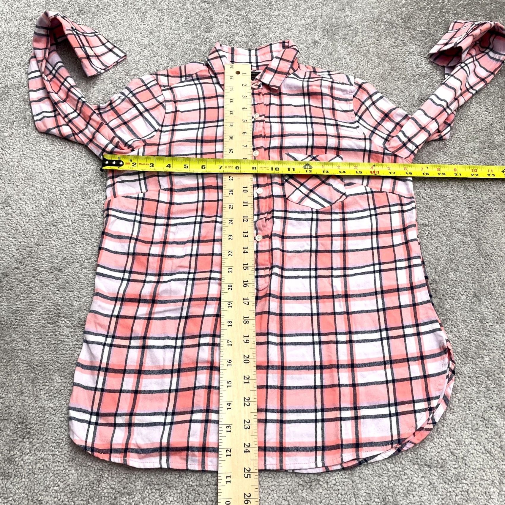 J.Crew J.CREW Button-Up Shirt Womens Small Pink Plaid Flannel Cotton Classic Casual Tailored Sl-F? Size S / US 4 / IT 40 - 7 Thumbnail