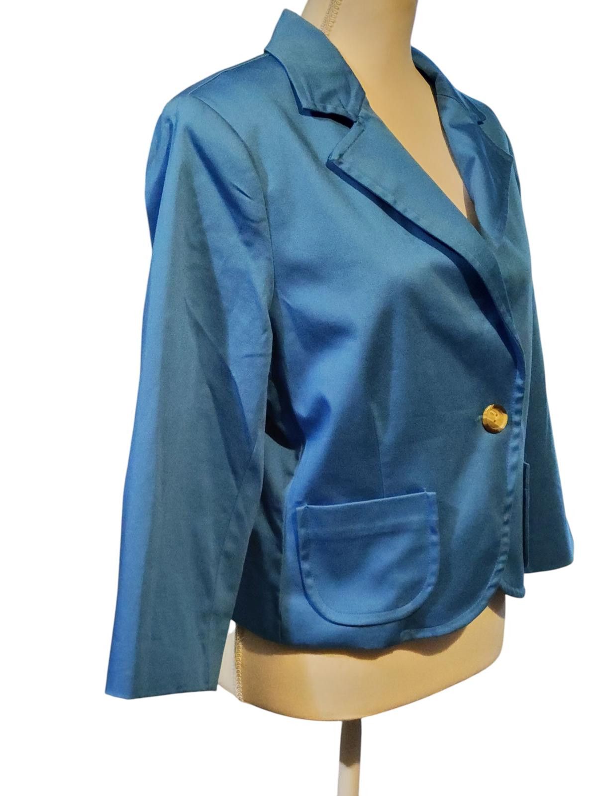 George Blue Womens 3/4 Sleeve Blazer Jacket by George Size XXL / US 16-18 / IT 52-54 - 3 Thumbnail