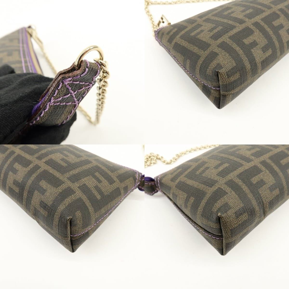 Fendi Fendi Zucca Pochette Brown Size ONE SIZE - 4 Thumbnail