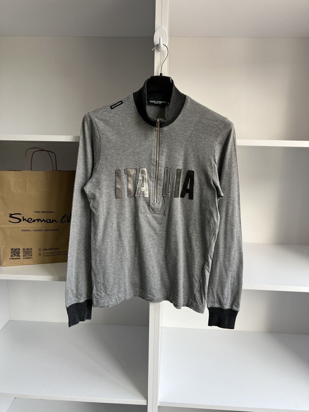 Dolce & Gabbana × Vintage Vintage Dolce Gabbana Luxury 1/4 zip sweatshirt Size US M / EU 48-50 / 2 - 3 Thumbnail