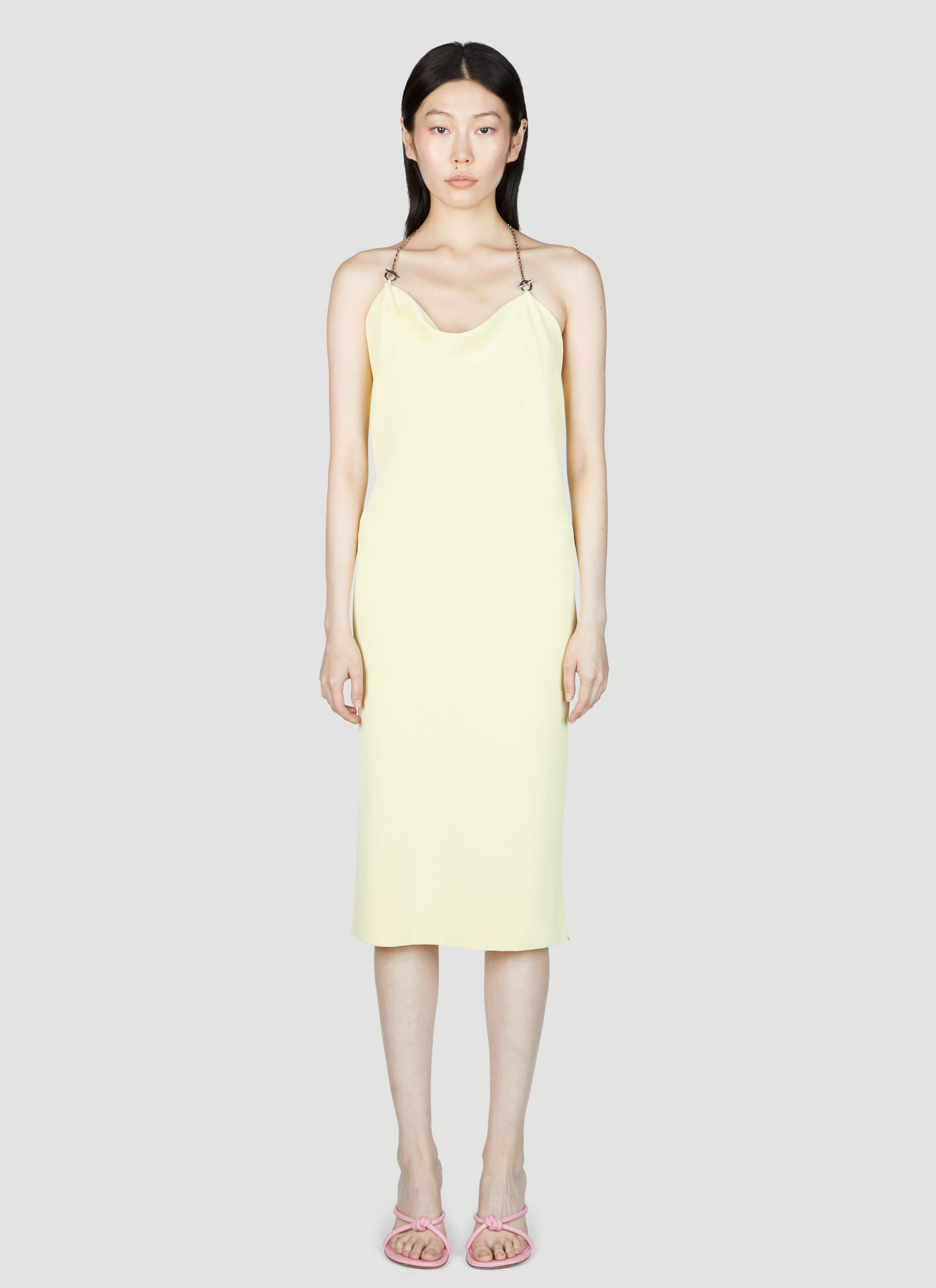 Bottega Veneta o1s1rm1125 Long Dress in Pineapple Size L / US 10 / IT 46 - 1 Thumbnail