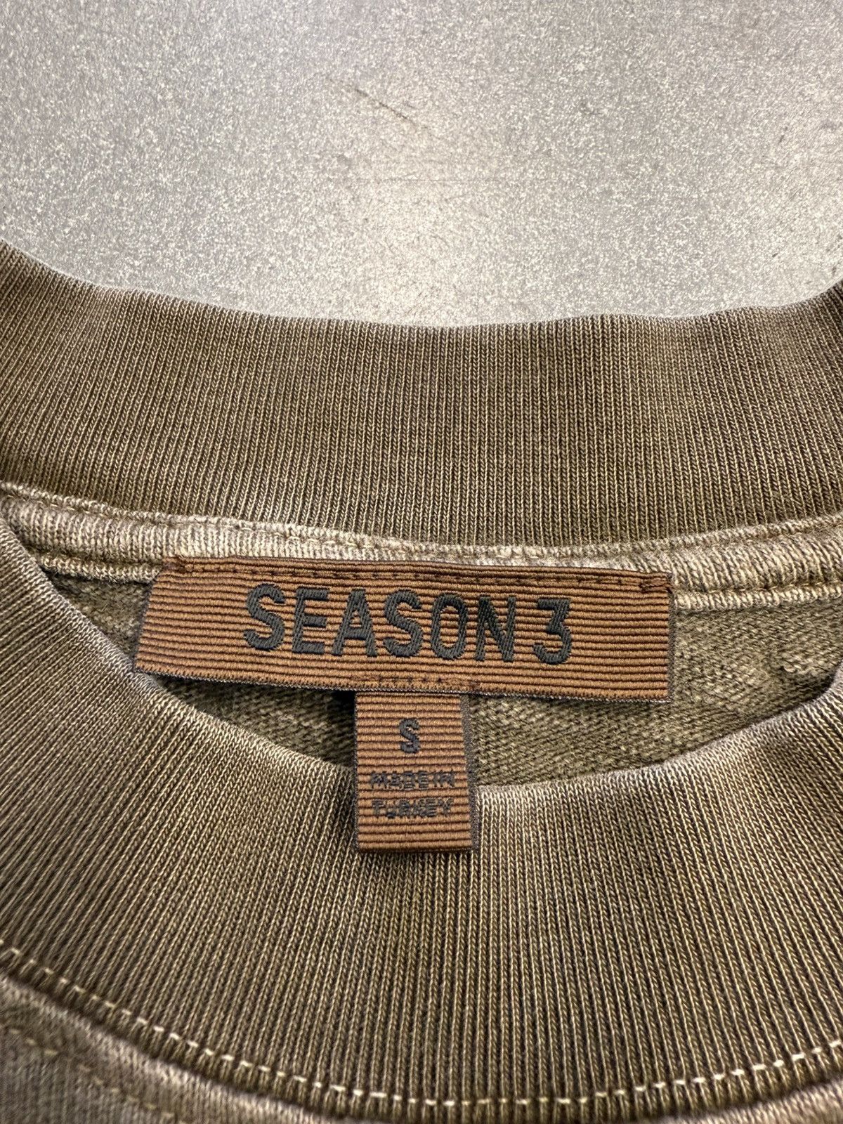Kanye West Yeezy Season 3 College Slub Knit Cropped Tee - Green Size US S / EU 44-46 / 1 - 5 Thumbnail