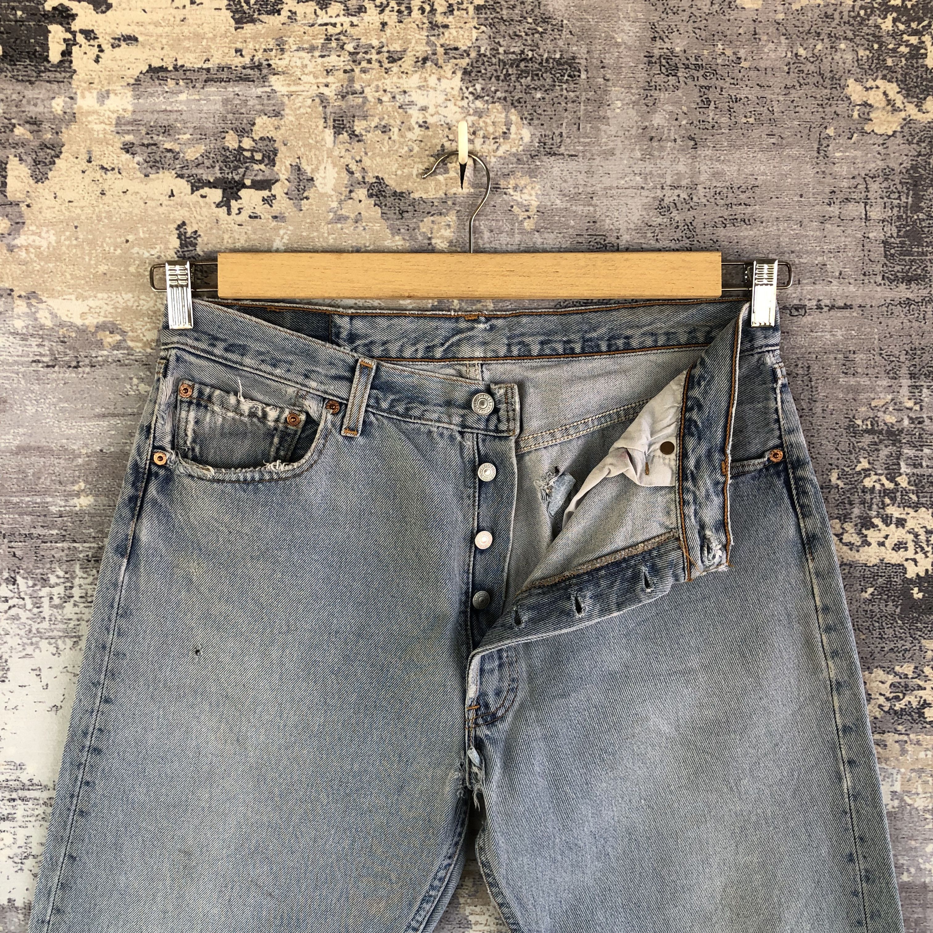 Levi's Vintage Levis 501 Sun Faded Jeans Levi's Stonewash Denim Size US 34 / EU 50 - 6 Thumbnail