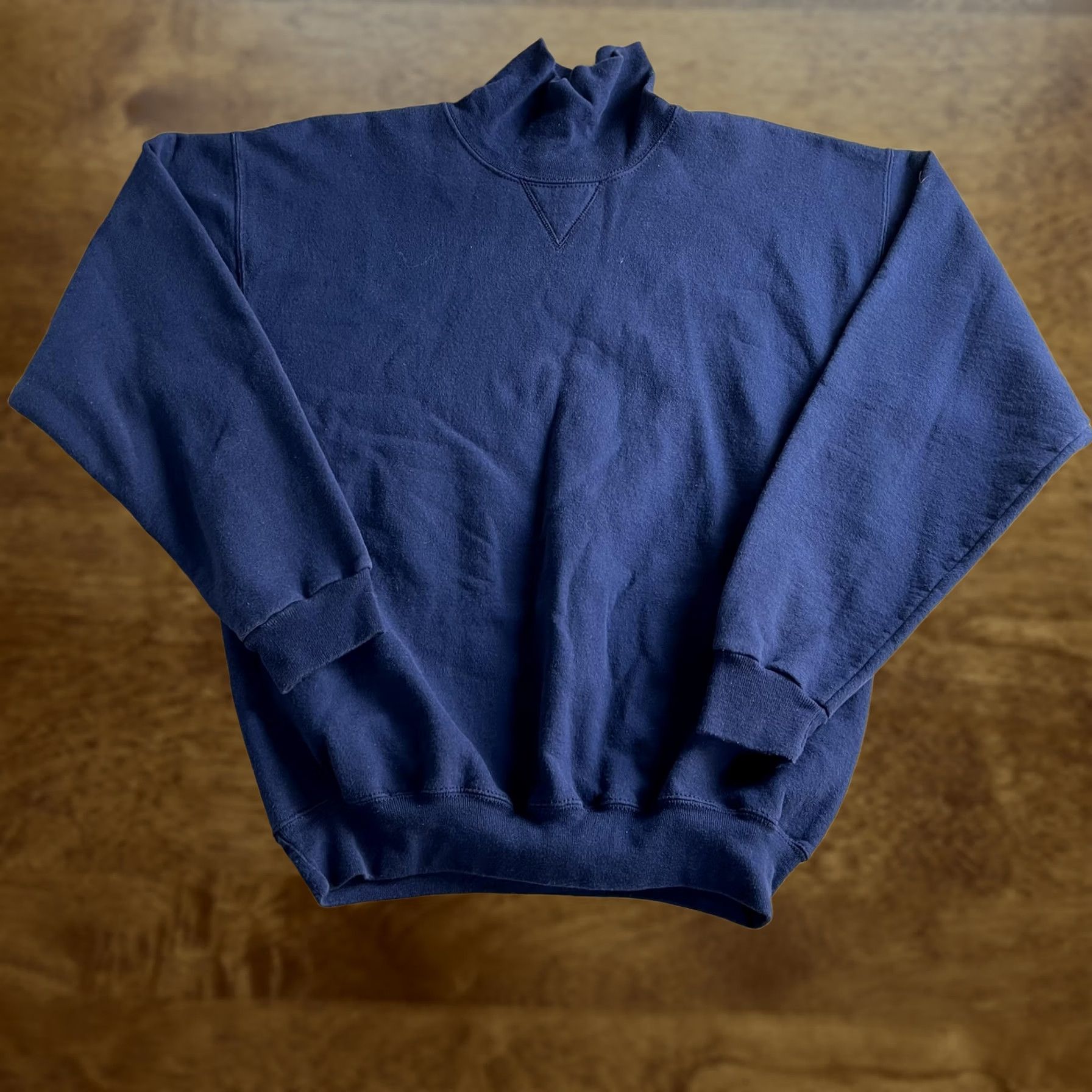 Champion VINTAGE Champion Sweatshirt Mens M Blue Fleece Mock Neck Pullover Size US M / EU 48-50 / 2 - 1 Thumbnail