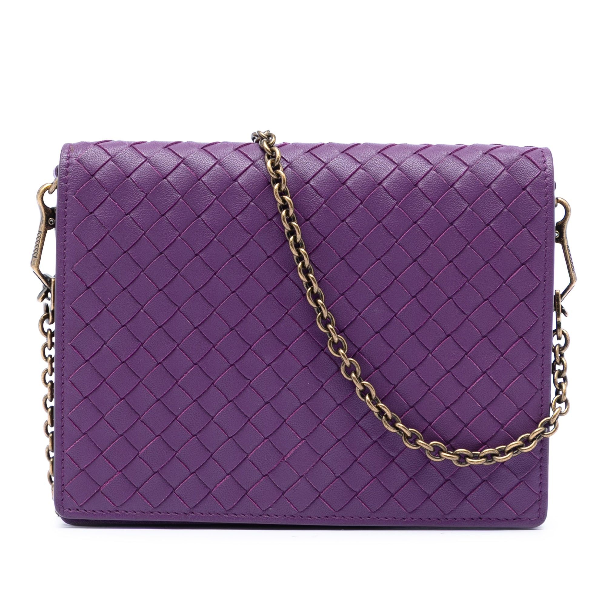 Bottega Veneta Nappa Intrecciato Wallet On Chain Size ONE SIZE - 1 Thumbnail
