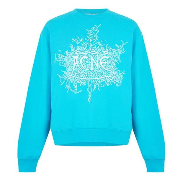 image of Acne Studios O1G2R1Mq0324 Sweatshirts In Flou Blue, Men's (Size Medium)