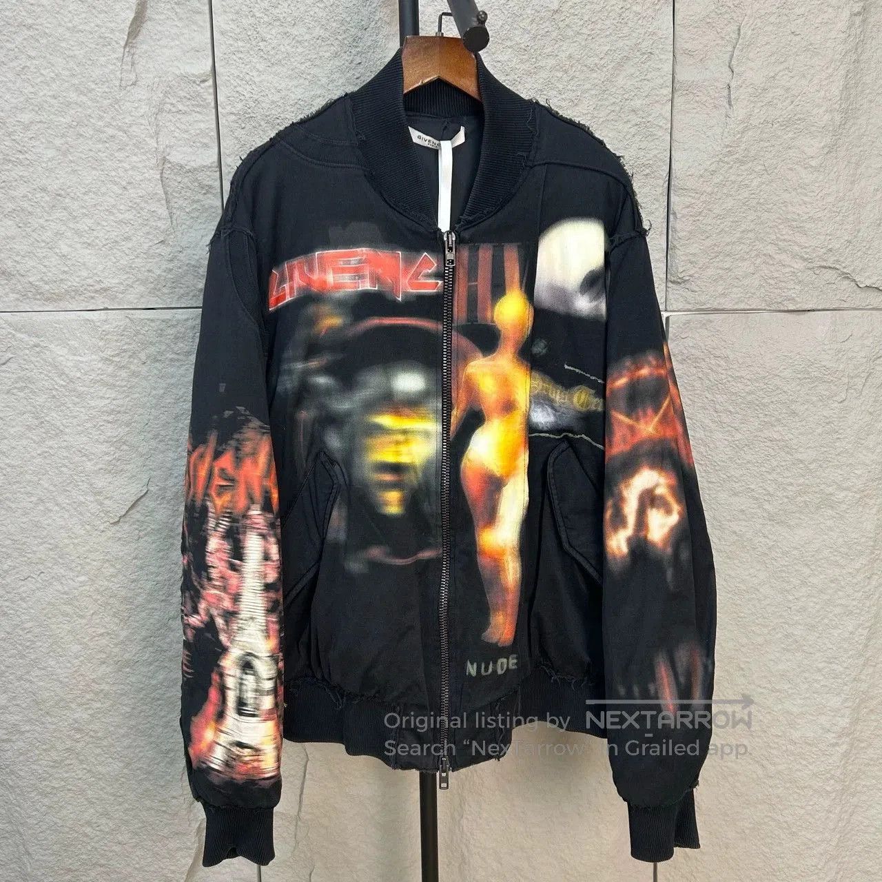 Givenchy Givenchy Distressed Long Sleeve Zip Jacket. Size US M / EU 48-50 / 2 - 1 Thumbnail