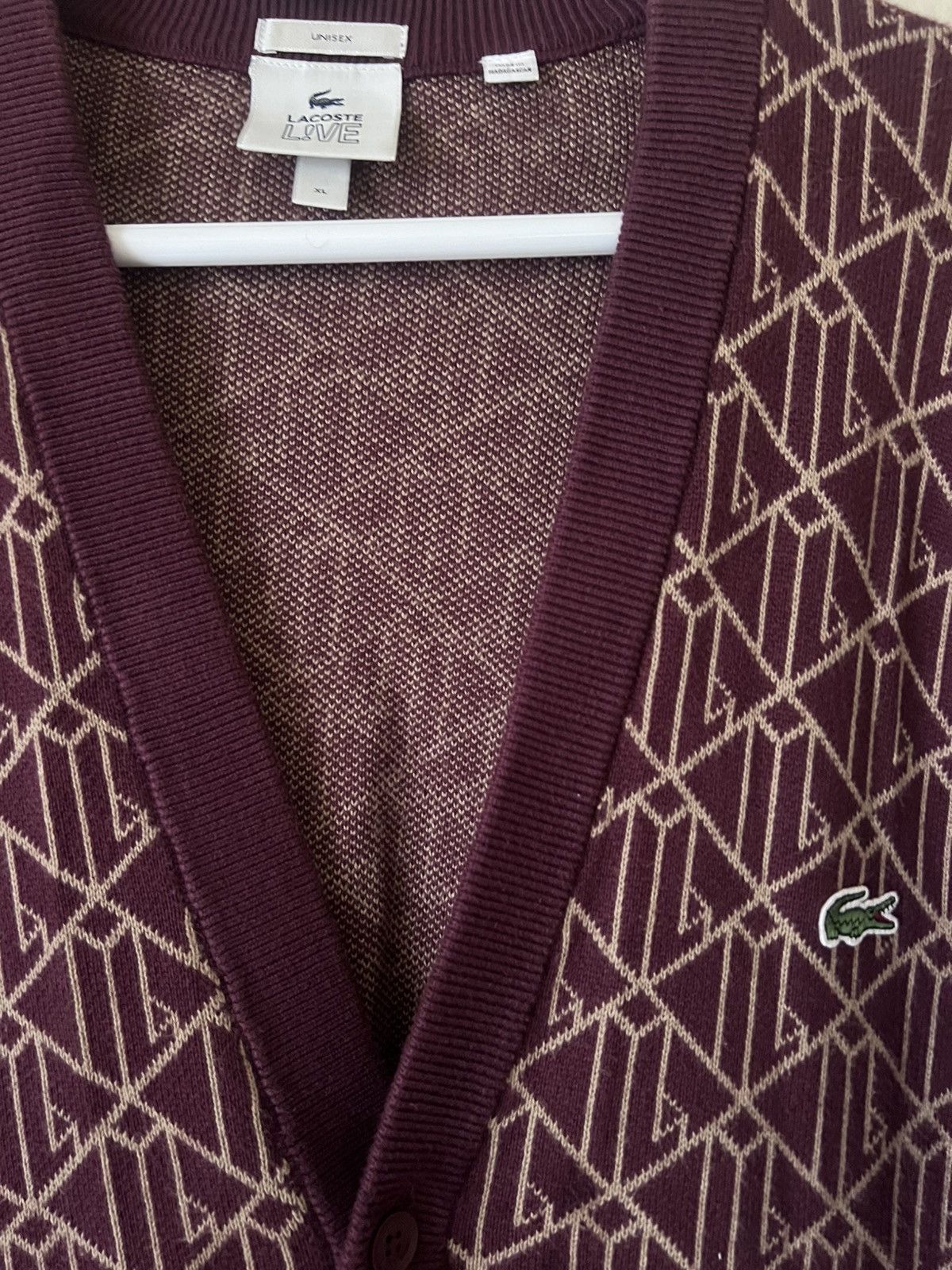 Lacoste Lacoste Live Patterned Cardigan Size US XL / EU 56 / 4 - 3 Thumbnail