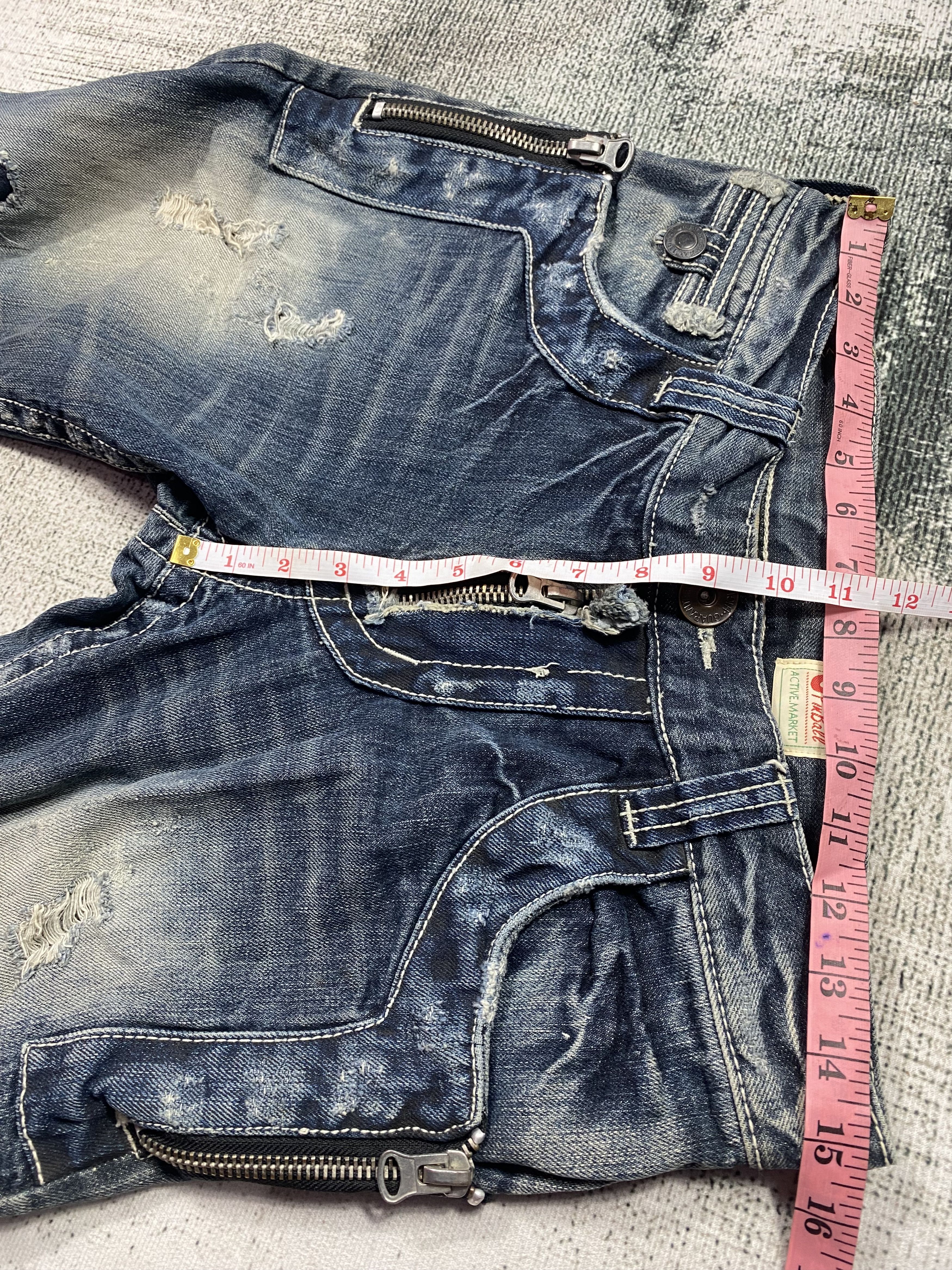 Japanese Brand SICKS💥Japanese Distressed Denim Whiskers Rusty Faded Jeans Size US 30 / EU 46 - 13 Thumbnail