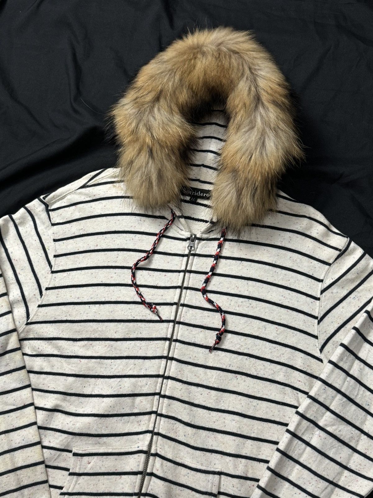 Beauty Beast × Japanese Brand × Le Grande Bleu (L.G.B.) Striped fur hoodie sorridere Size US L / EU 52-54 / 3 - 3 Thumbnail