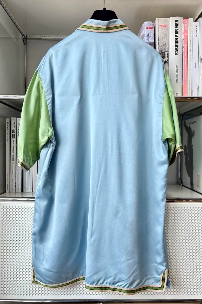 Gucci Gucci Silk blue and green color block short-sleeved shirt Size US S / EU 44-46 / 1 - 3 Thumbnail