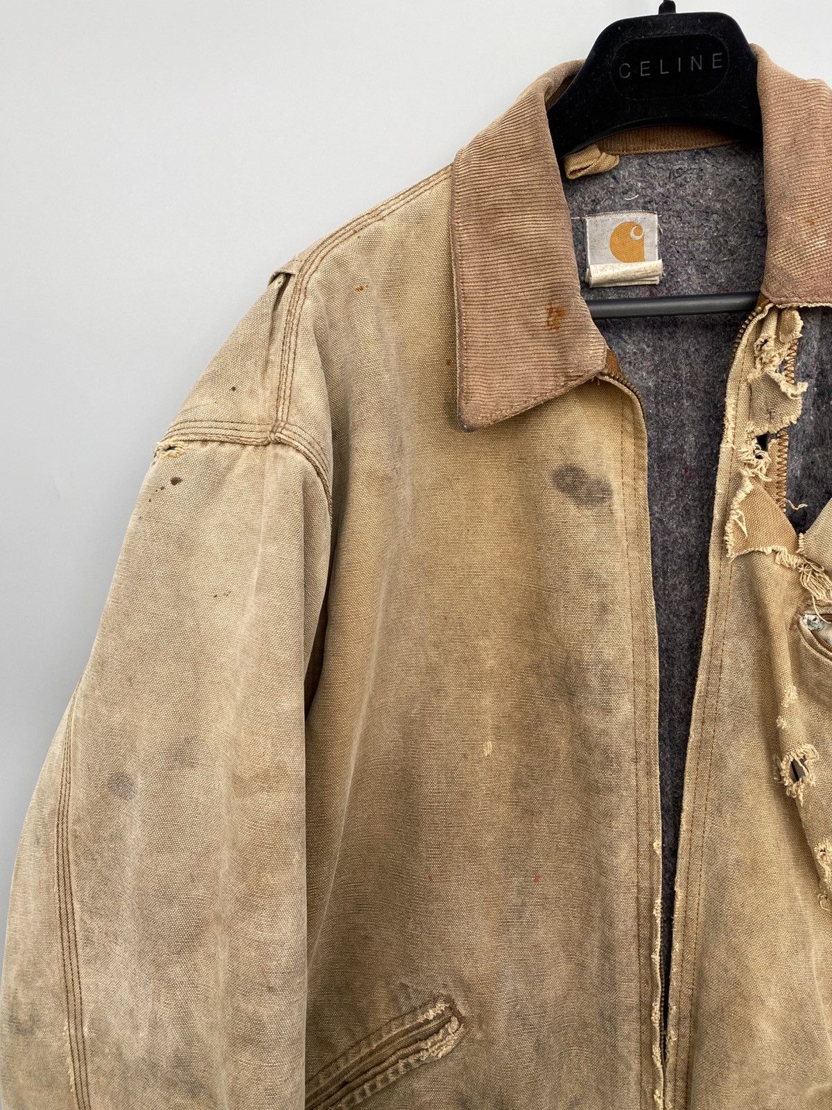 Carhartt 1990s Thrashed Carhartt Detroit Jacket Size US L / EU 52-54 / 3 - 4 Thumbnail