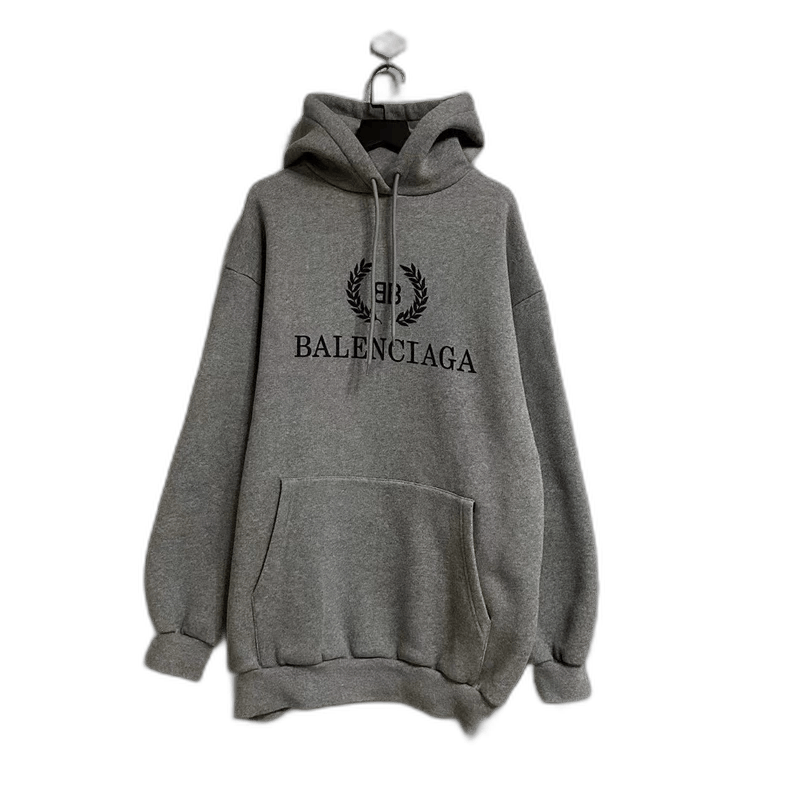 Balenciaga Balenciaga Gray Hoodie with Logo-yf Size US S / EU 44-46 / 1 - 1 Thumbnail
