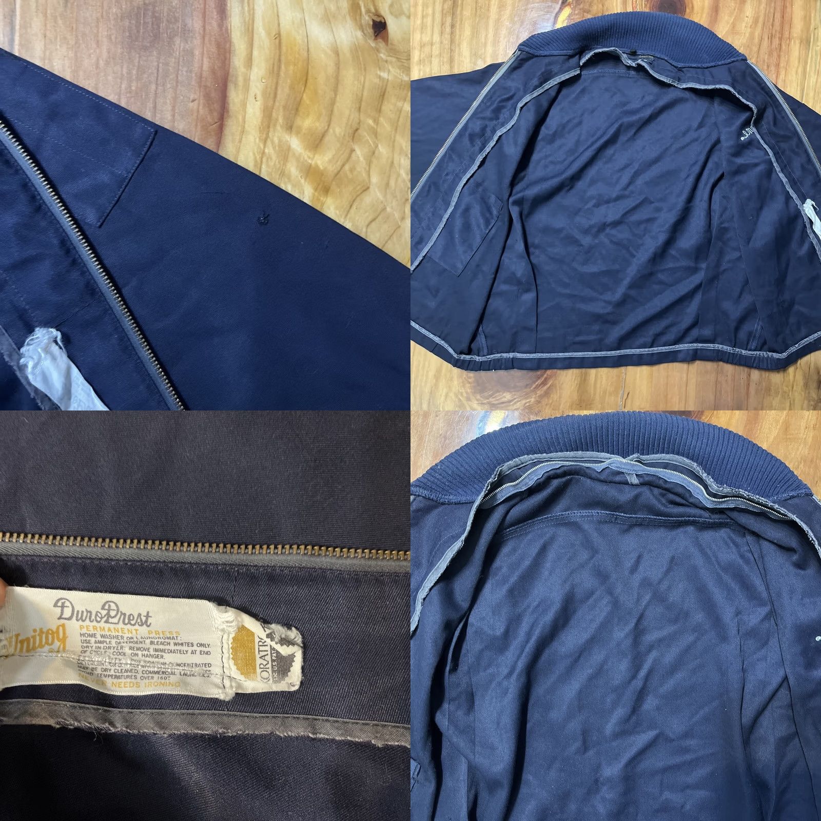Vintage VINTAGE Unitog 50s Jacket Mens Blue 42 Workwear Embroidered Dura-Press Bomber Jacket A4-29 Size US XS / EU 42 / 0 - 8 Thumbnail