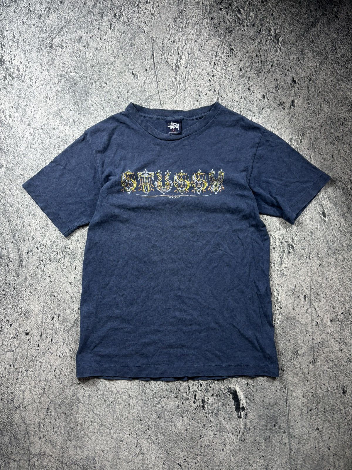 トップス stussy stusnics vintage tee XL Stussy × Vintage Vintage 90's Stussy Stusnics Distressed Tee Made