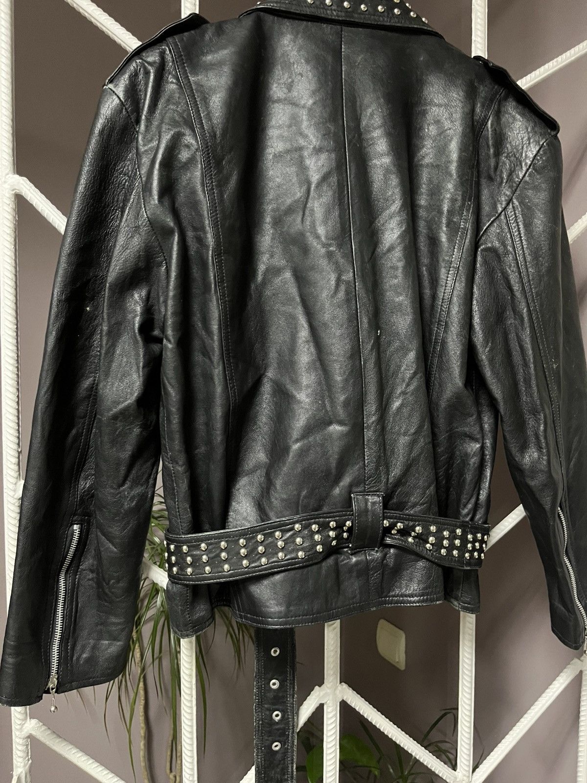 Vintage Vintage Leather Jacket Biker Jacket Punk Metal Goth Size US S / EU 44-46 / 1 - 8 Thumbnail