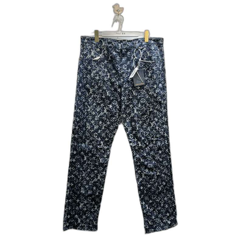 Louis Vuitton Louis Vuitton Full Print Logo Denim Pants-yf Size US 34 / EU 50 - 1 Thumbnail