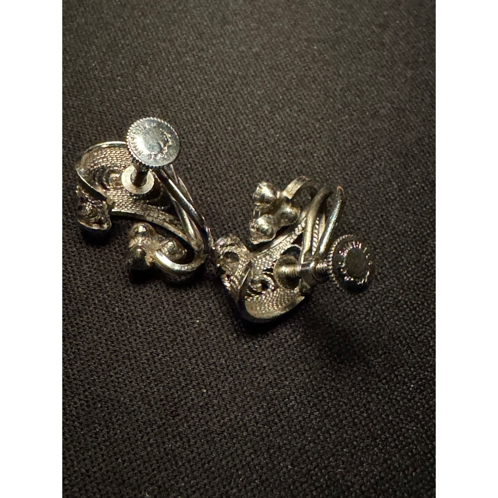 Other Vintage Am Lee Sterling Filigree Rhinestone Earrings Size ONE SIZE - 5 Thumbnail