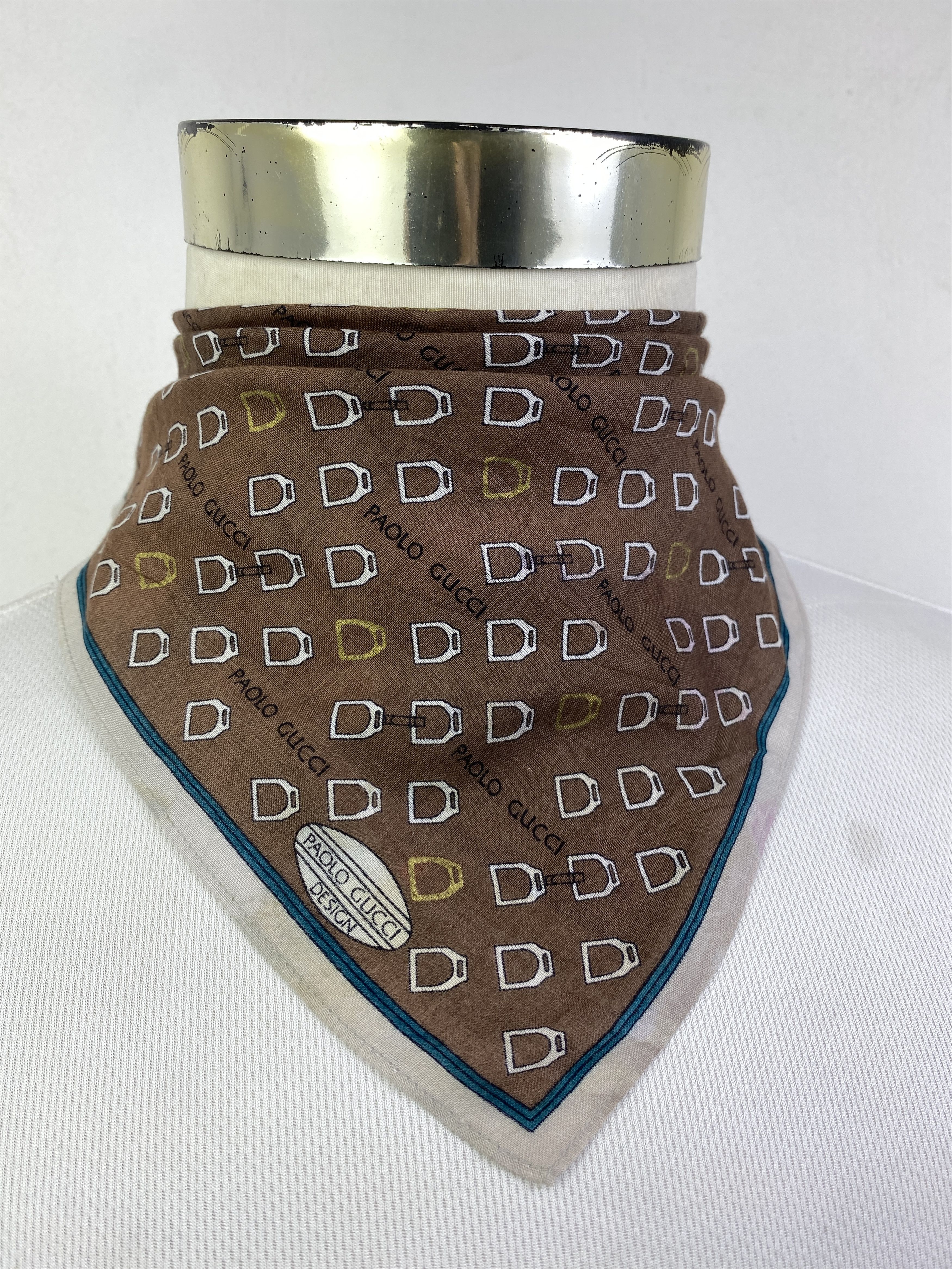 Paolo Gucci Vintage Paolo Gucci Handkerchief / Neckerchief HKC1003 Size ONE SIZE - 3 Thumbnail