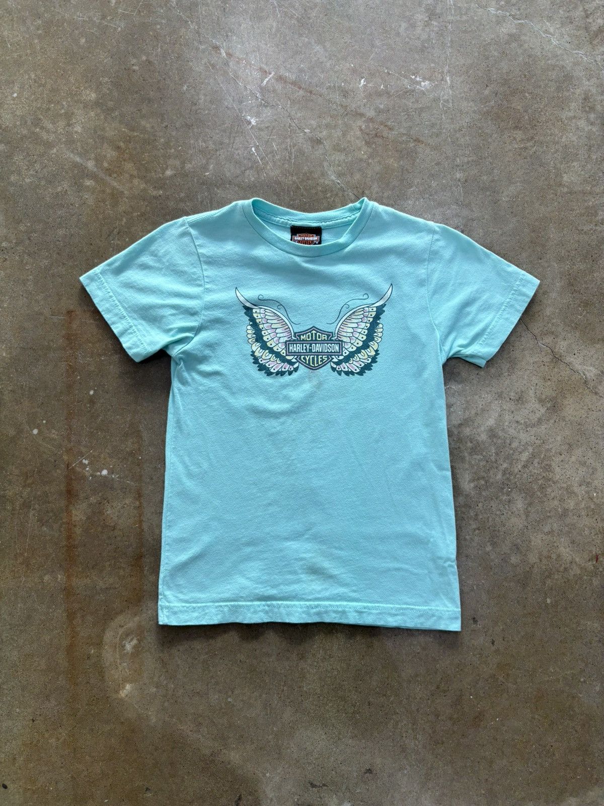 Harley Davidson × Vintage Harley Davidson Butterfly Wing New Hampshire Tee Youth Small Size US XXS / EU 40 - 2 Thumbnail