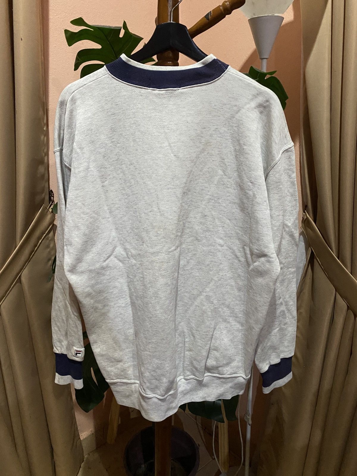Fila Vintage FILA Basic Sport Italy Sweatshirt Gray Navy Trim Size US L / EU 52-54 / 3 - 7 Thumbnail