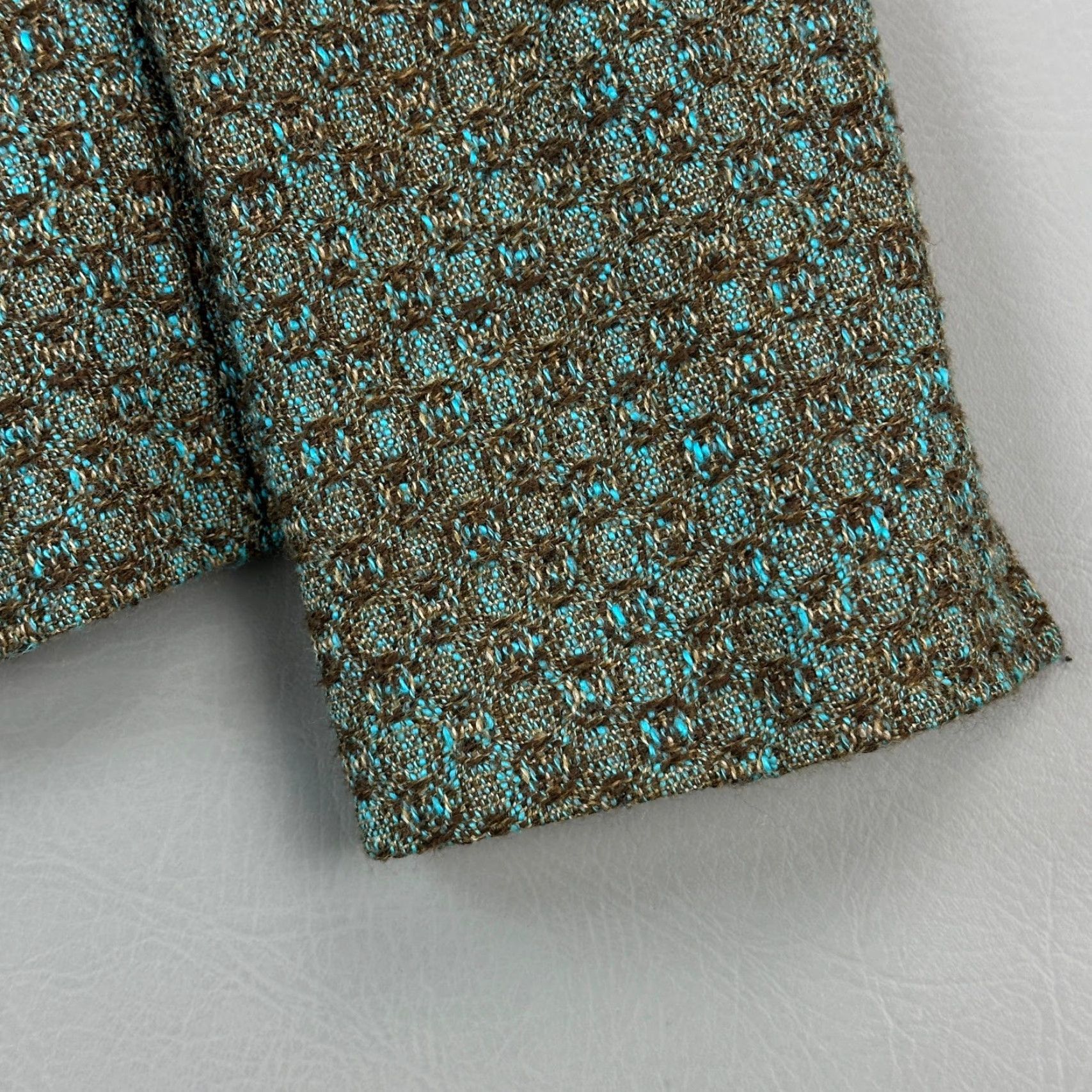 Vintage Sigrid Olsen Blazer Jacket Women's 10 Brown Teal Textured Tweed Wool Blend Blazer Size L / US 10 / IT 46 - 3 Thumbnail