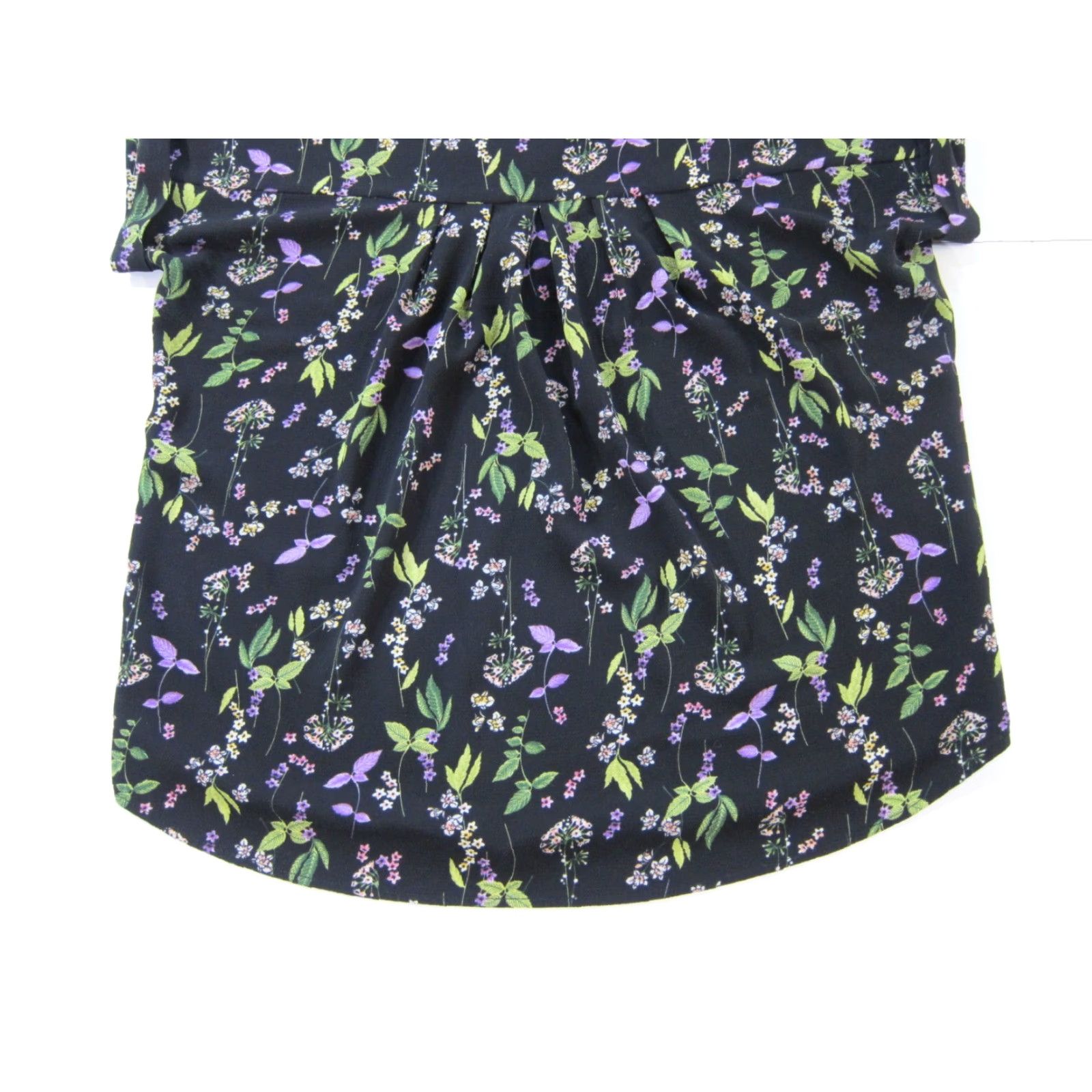 Pinko Pleione Blouse L Black Floral Rayon Boxy Short Sleeve Tunic Size L / US 10 / IT 46 - 4 Thumbnail