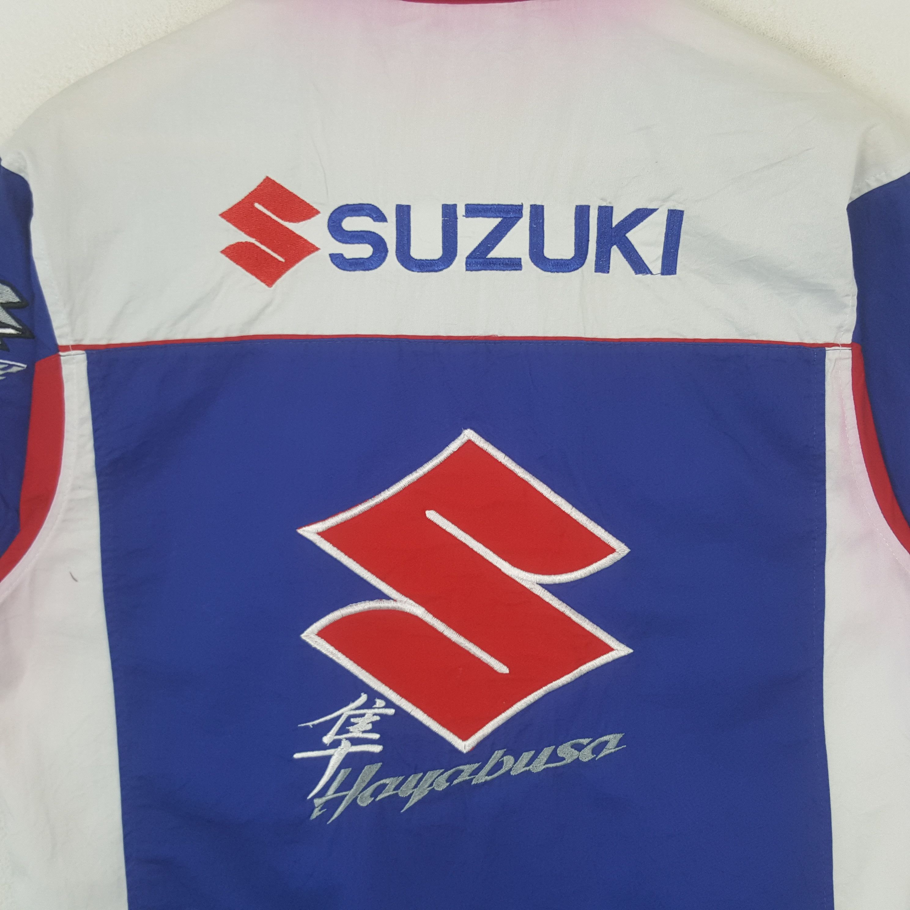 Japanese Brand Vintage Suzuki Hayabusa Racing Work Shirt Button Up C294N67 Size US M / EU 48-50 / 2 - 2 Thumbnail