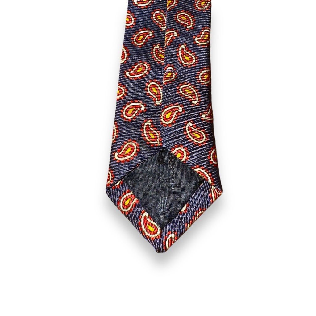 Etro Etro Milano Red & Navy Blue Paisley Made in Italy Necktie Size ONE SIZE - 7 Thumbnail