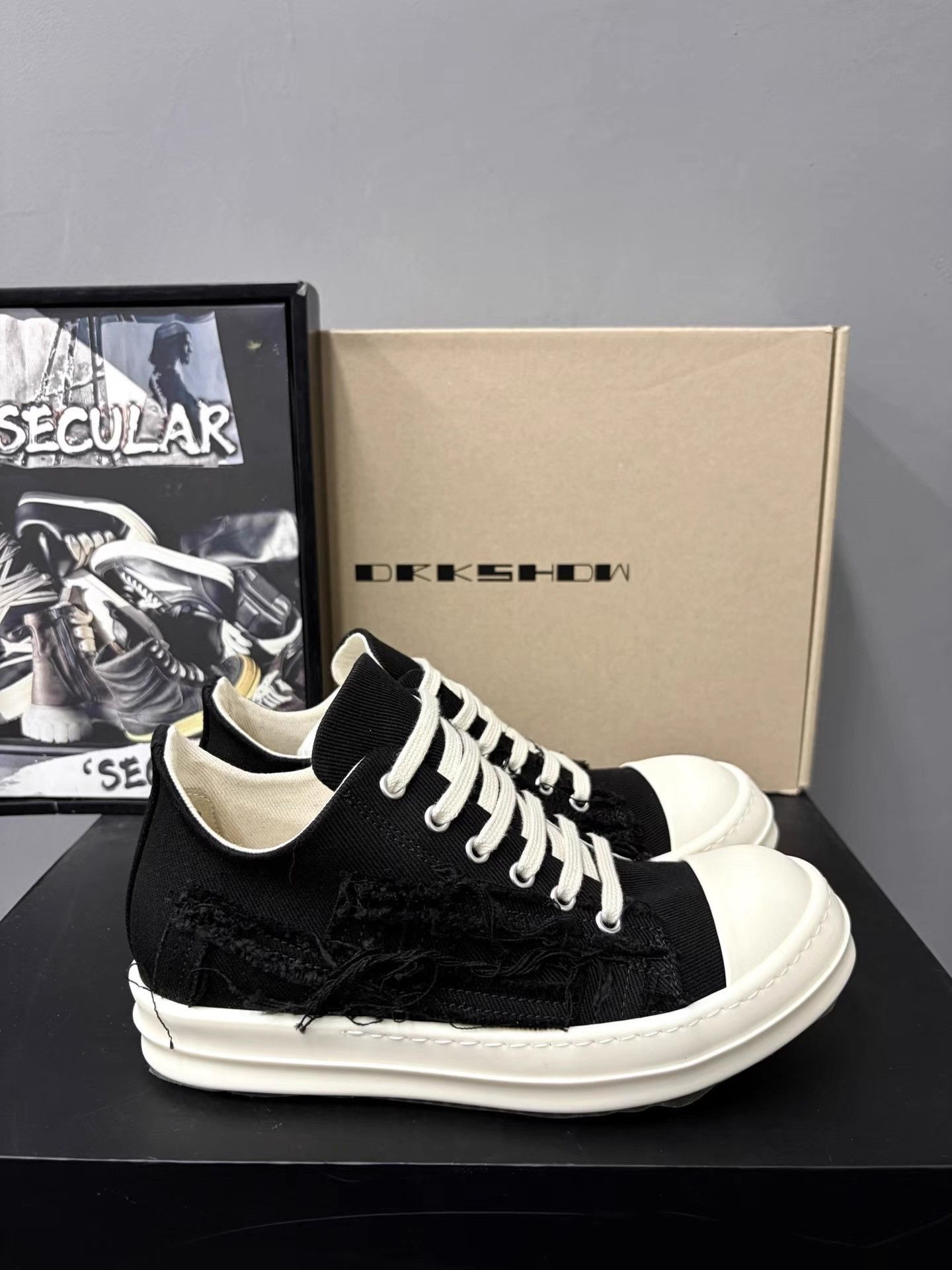 Rick Owens Rick Owens Drkshdw 26SS Destroyed Platform Sneakers K34 Size US 6 / IT 36 - 4 Thumbnail
