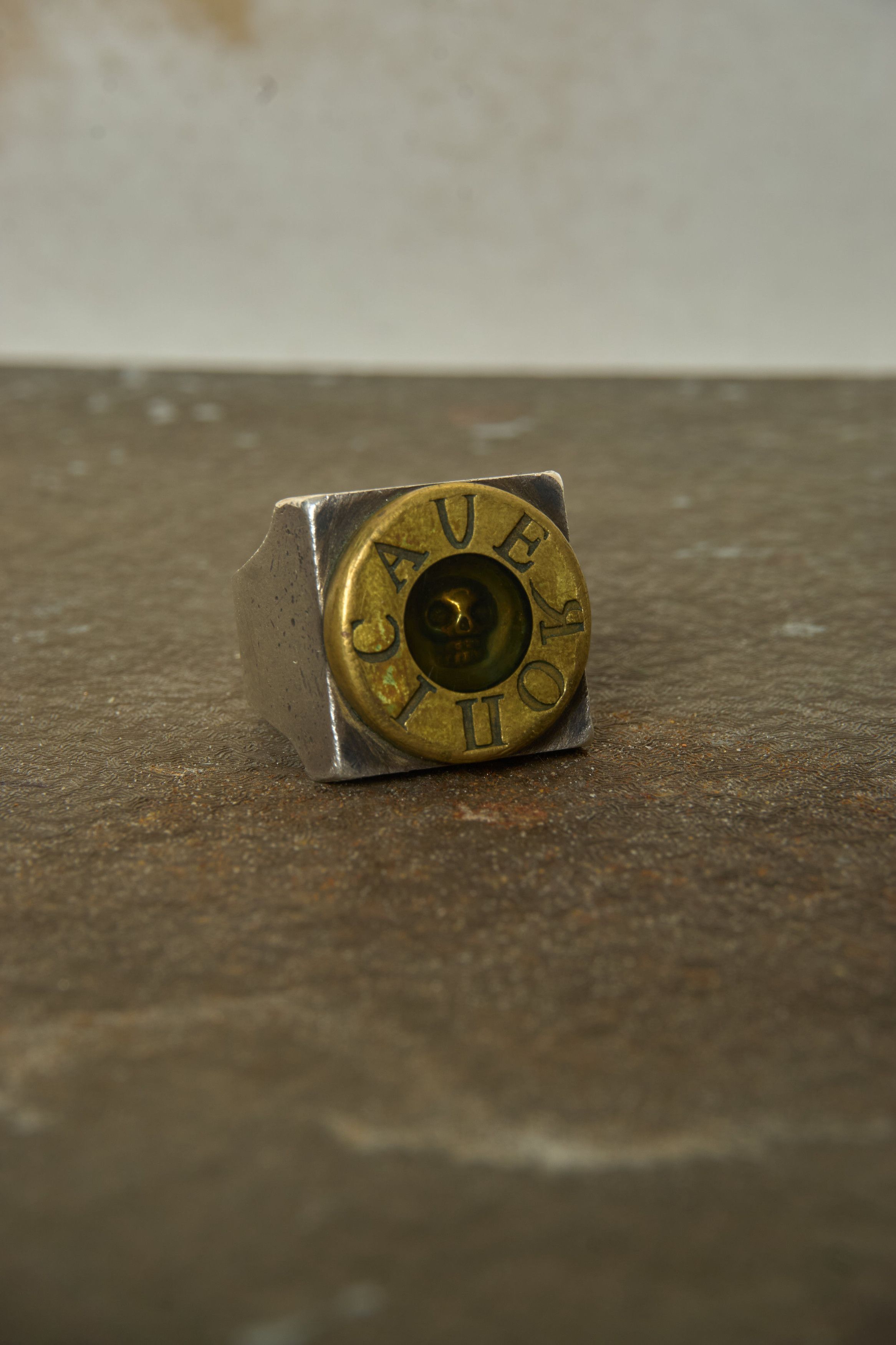 Japanese Brand VERONICA BY LED RECHWE ENCAPSULATED SKULL RING Size ONE SIZE - 1 Thumbnail