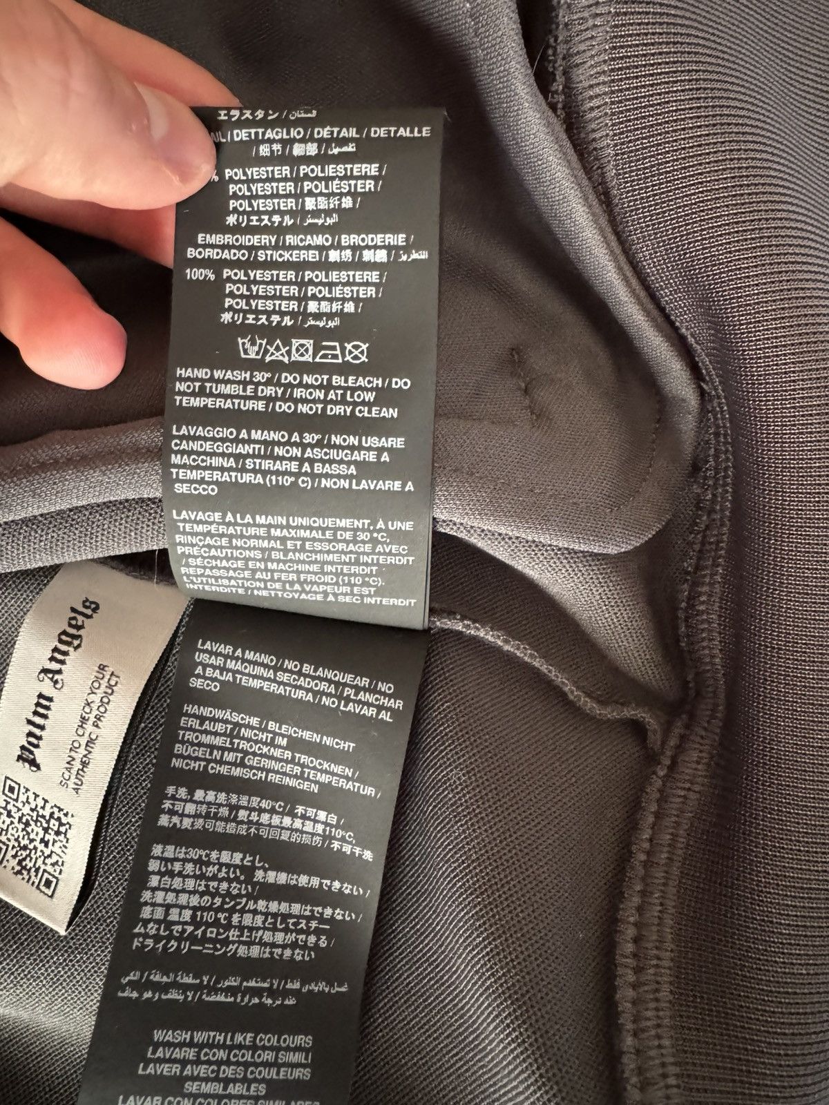 Palm Angels Palm Angels dark grey sweatshirt with logo Size US L / EU 52-54 / 3 - 10 Thumbnail