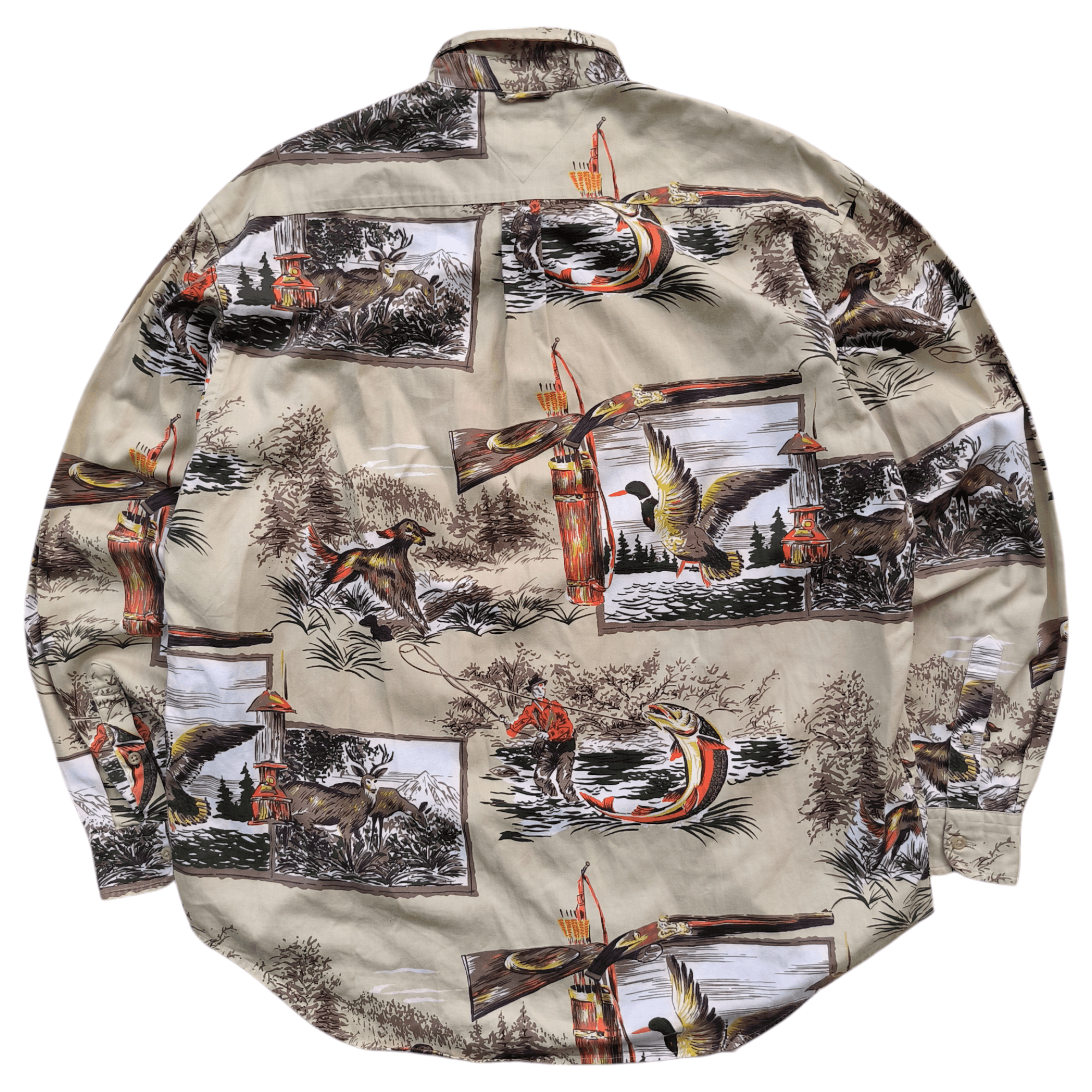 Tommy Hilfiger × Vintage Vintage Rare Tommy Hilfiger Hunting AOP LS Shirt Size US M / EU 48-50 / 2 - 4 Thumbnail