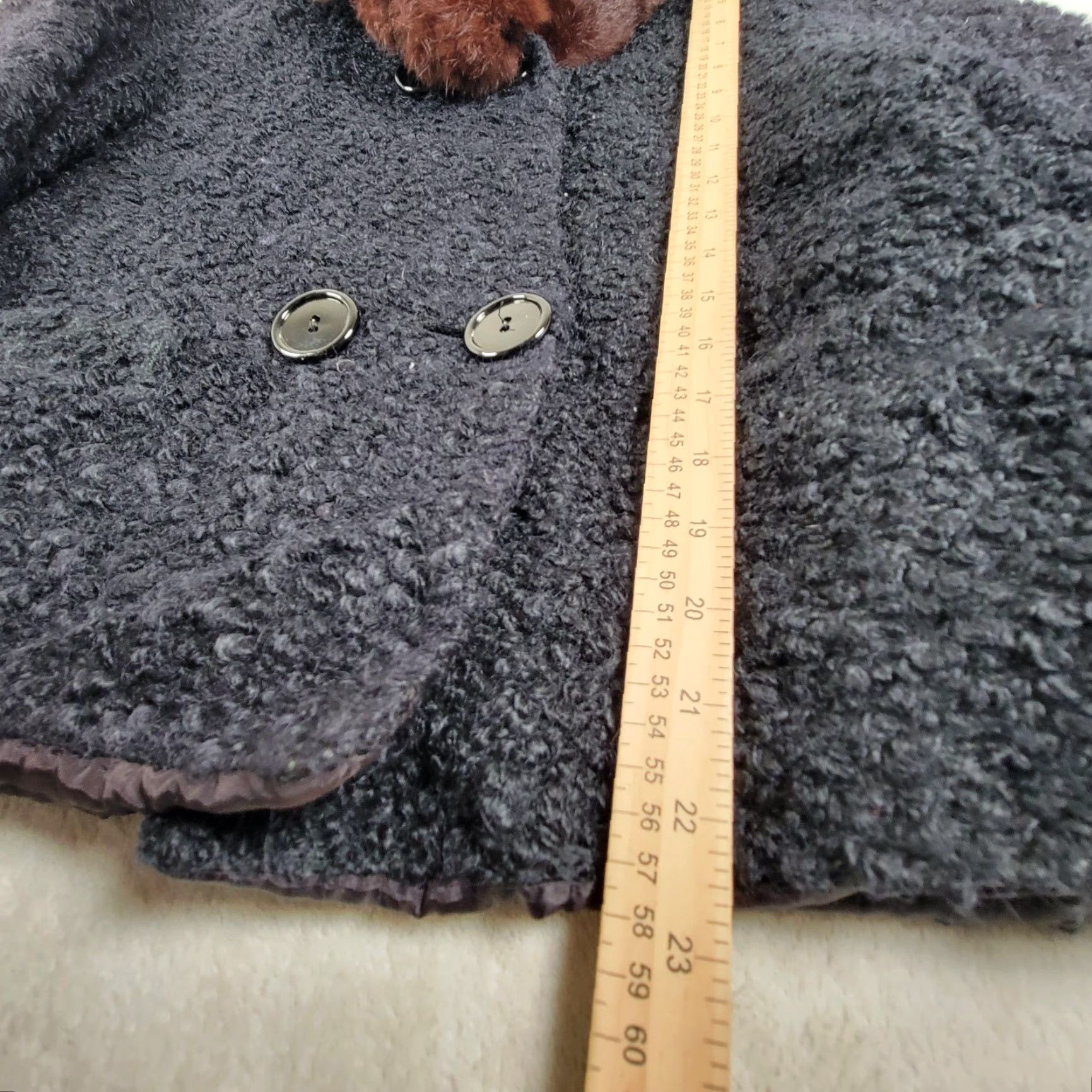 Vintage VINTAGE A Winter Product Jacket Main Selling Point: Black Lambs Wool 3 Button Fur Collar Cocktail Jacket Women M Winter Size M / US 6-8 / IT 42-44 - 4 Thumbnail