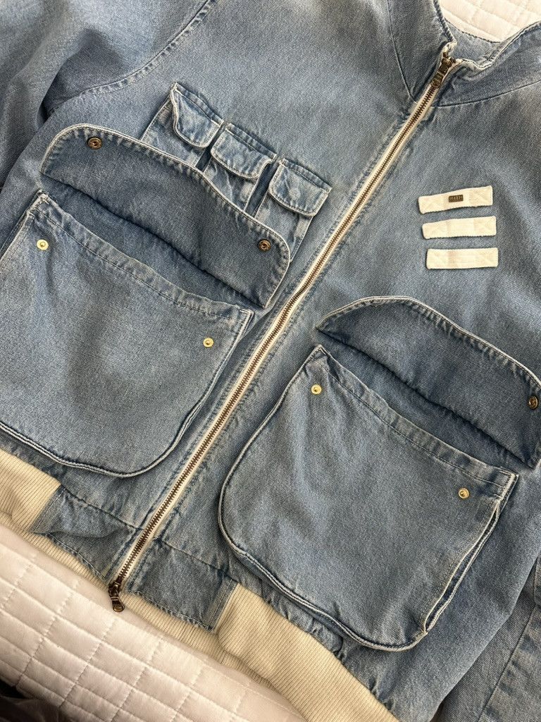 Kith Kith Denim Aviation Bomber Jacket Hosu 2.0 Wash Size US XL / EU 56 / 4 - 4 Thumbnail