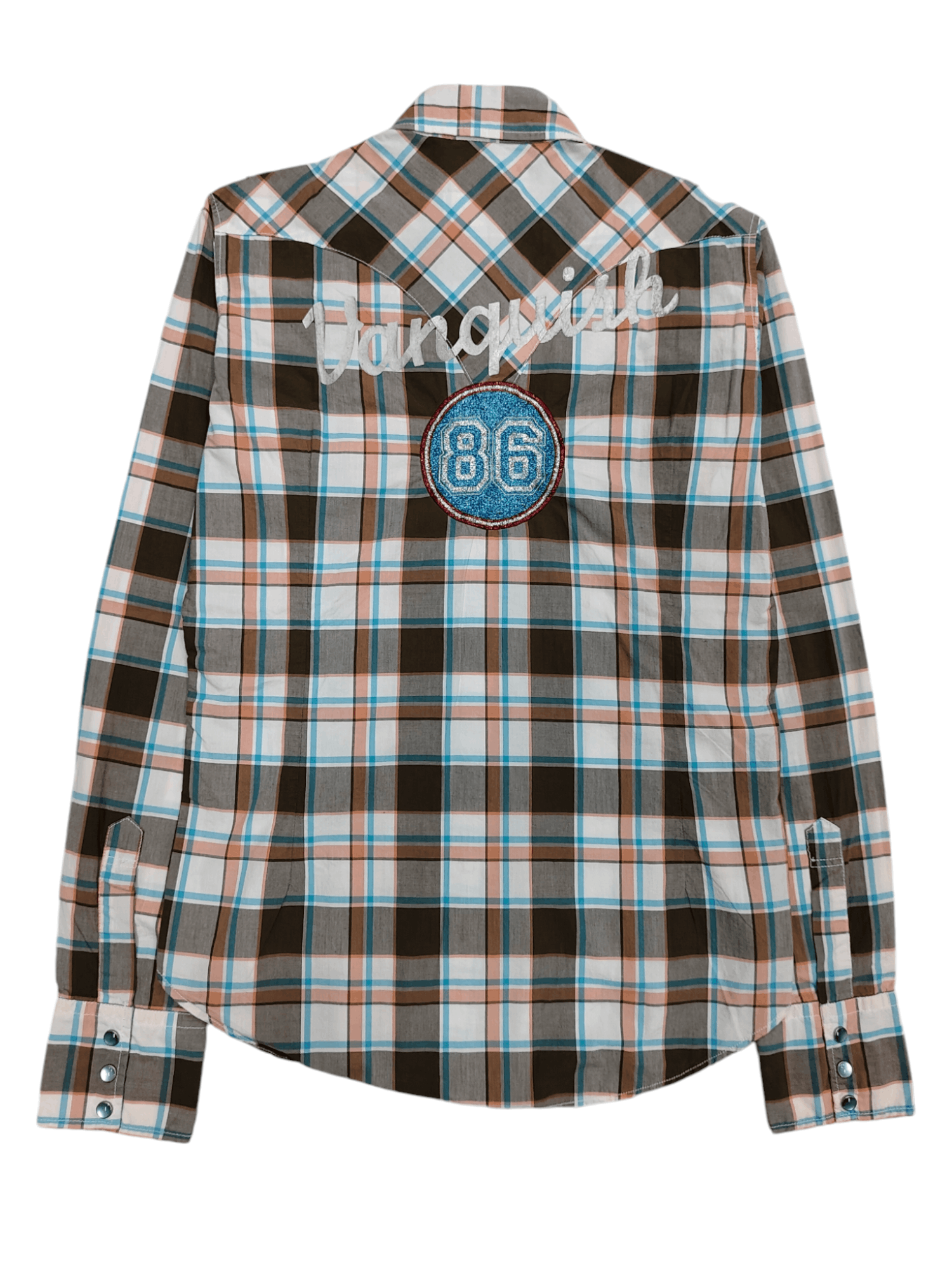 Vanquish 🇯🇵 Vanquish Gold 🇯🇵 Metallic Embroidered Tartan Shirt Size US M / EU 48-50 / 2 - 1 Thumbnail