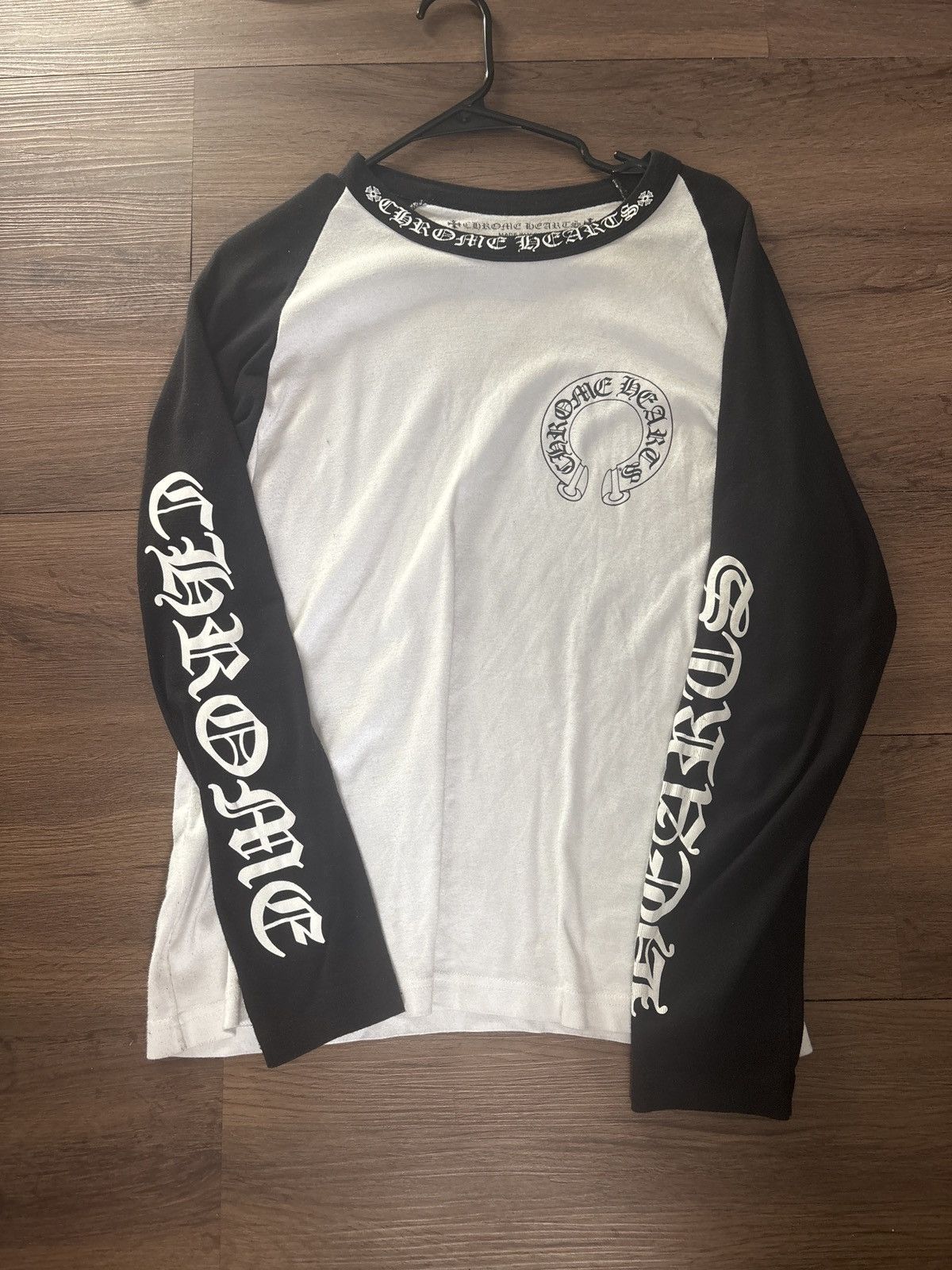 Chrome Hearts Women's Baseball T-shirt Baby Blue Size Large