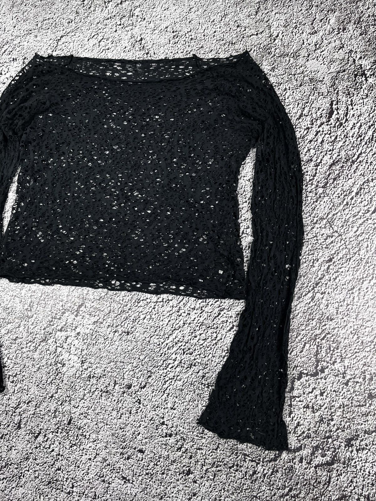 Vintage Vintage Y2K spider mesh shoulder avantgarde longsleeve Size M / US 6-8 / IT 42-44 - 3 Thumbnail