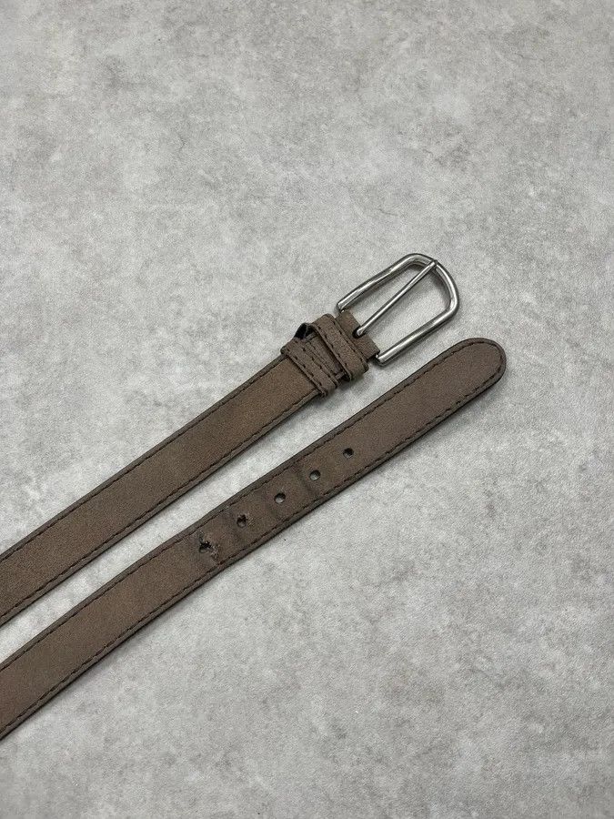 Prada 2000s Prada Grey Suede Leather Belt Size ONE SIZE - 3 Thumbnail