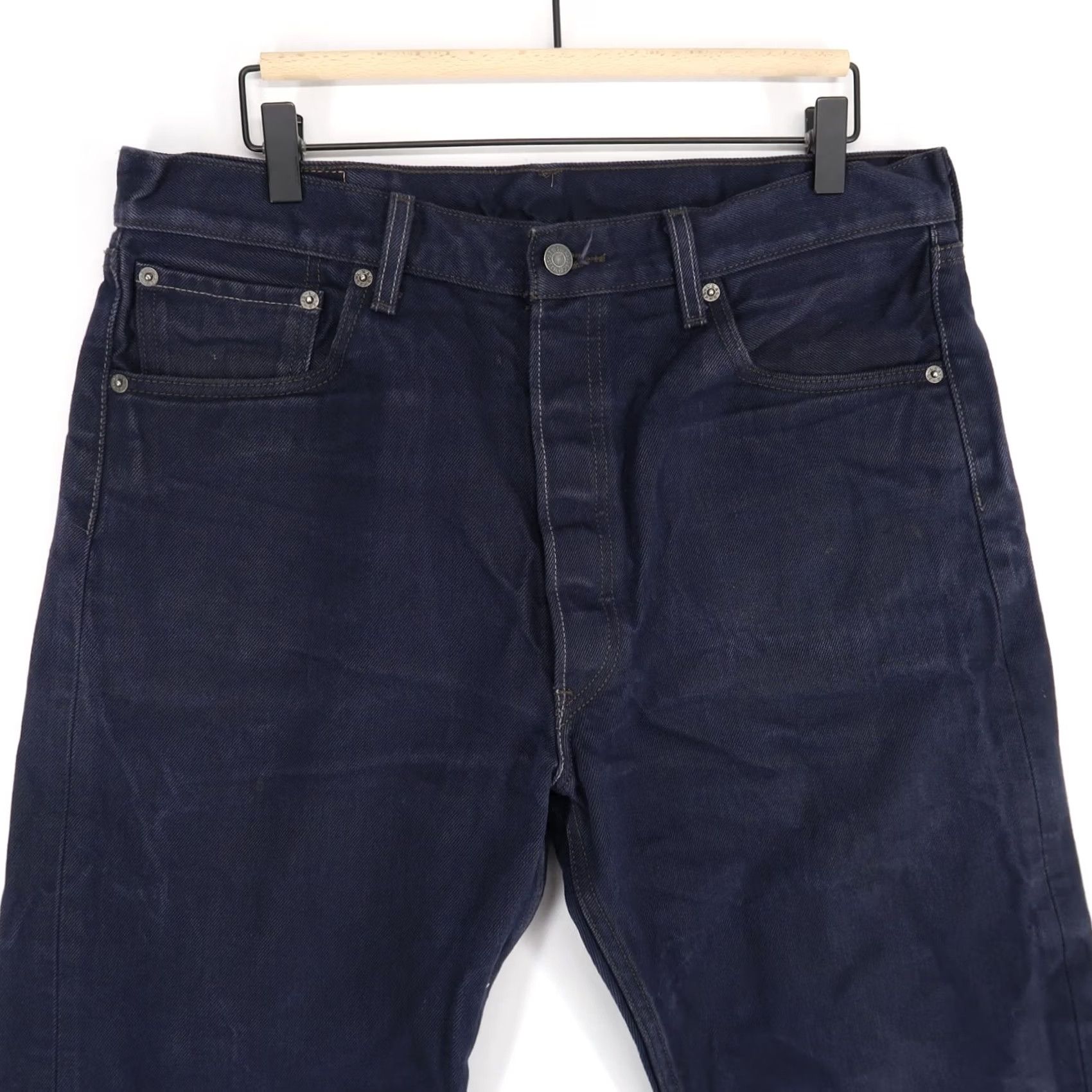 Levi's Levi's 501 Jeans Mens Regular Straight Blue Dark Wash Button Fly 36x34 Denim 5-Pocket Logo Juniors Sizes N/A Size US 36 / EU 52 - 3 Thumbnail