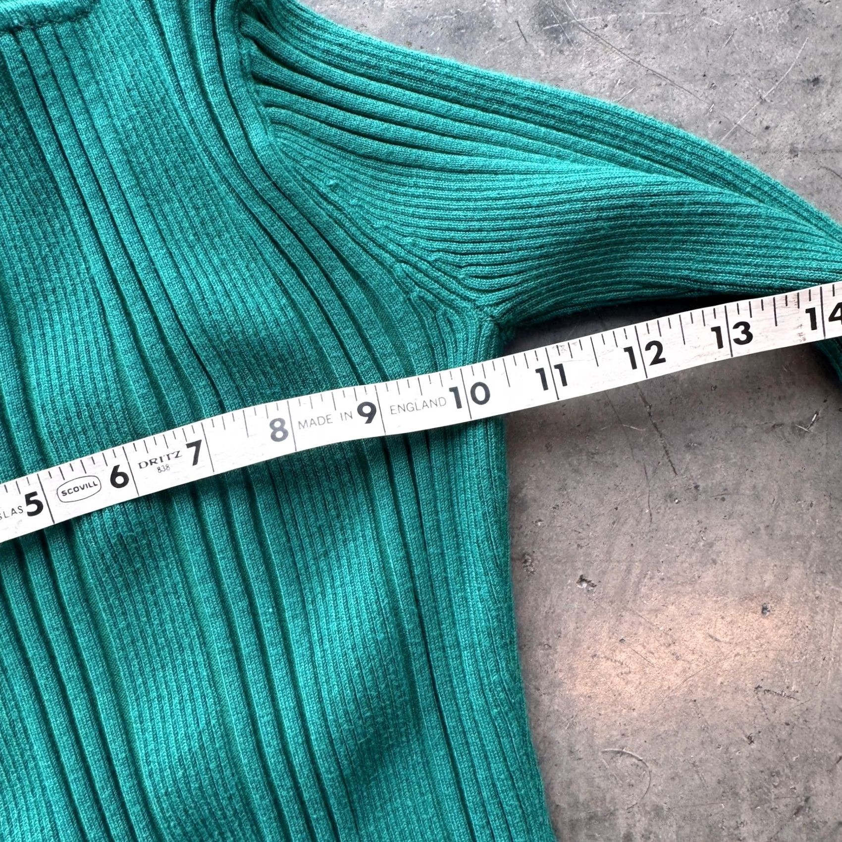 Vintage VINTAGE Green Y2K Ribbed Knit Longsleeve Blouse Women's Small Top Shirt Size S / US 4 / IT 40 - 4 Thumbnail