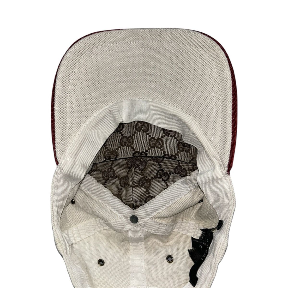 Gucci Gucci 2000s Tom Ford Era Linen Script Cap - Off-White Size ONE SIZE - 5 Thumbnail