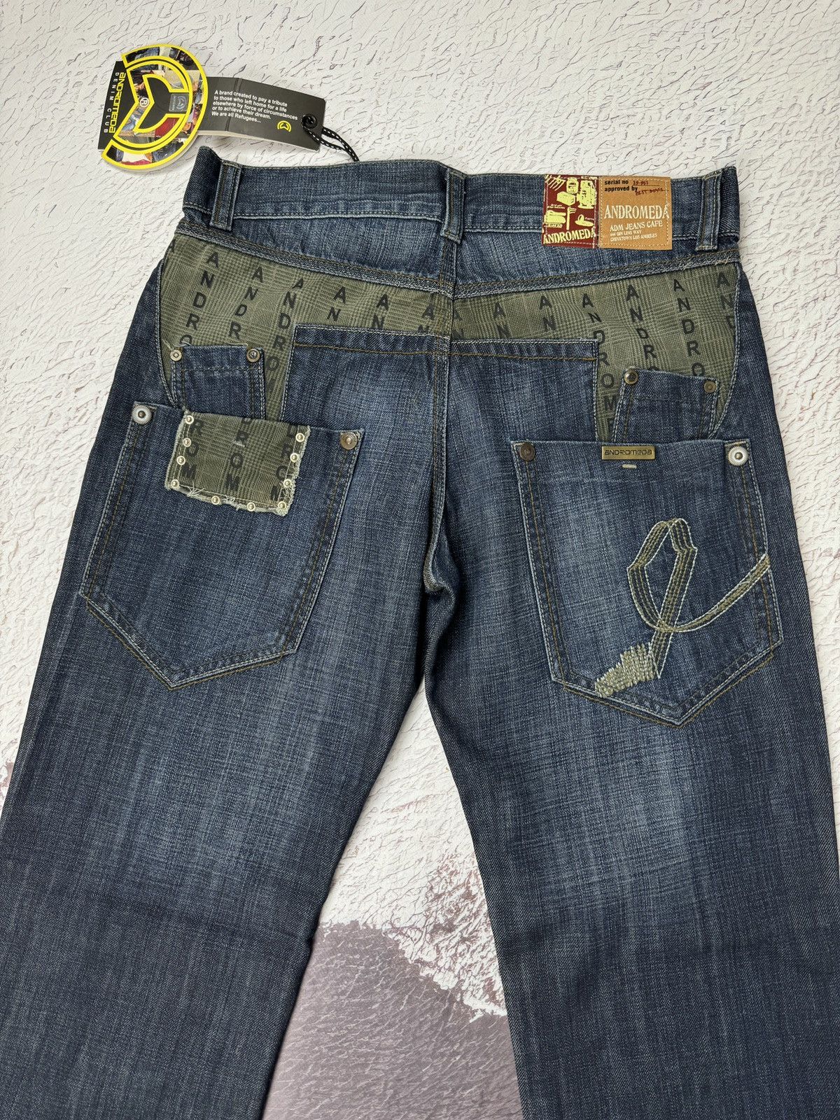 Vintage Andromeda Jeans monogram straight wide rap jeans denim pants Size US 34 / EU 50 - 16 Thumbnail