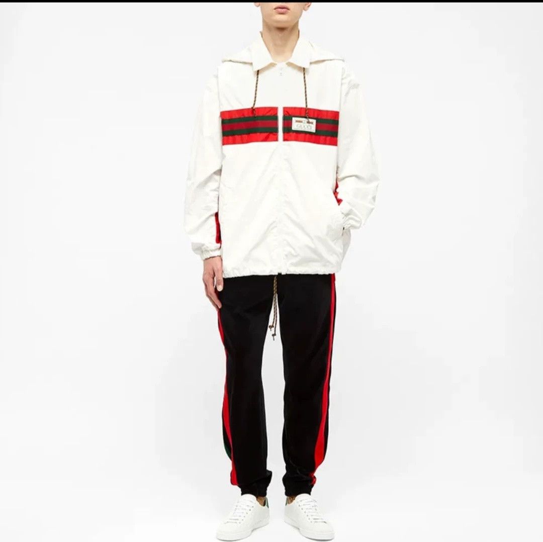 Gucci Gucci Men's Striped Color-Block Hooded Jacket Size US M / EU 48-50 / 2 - 8 Thumbnail
