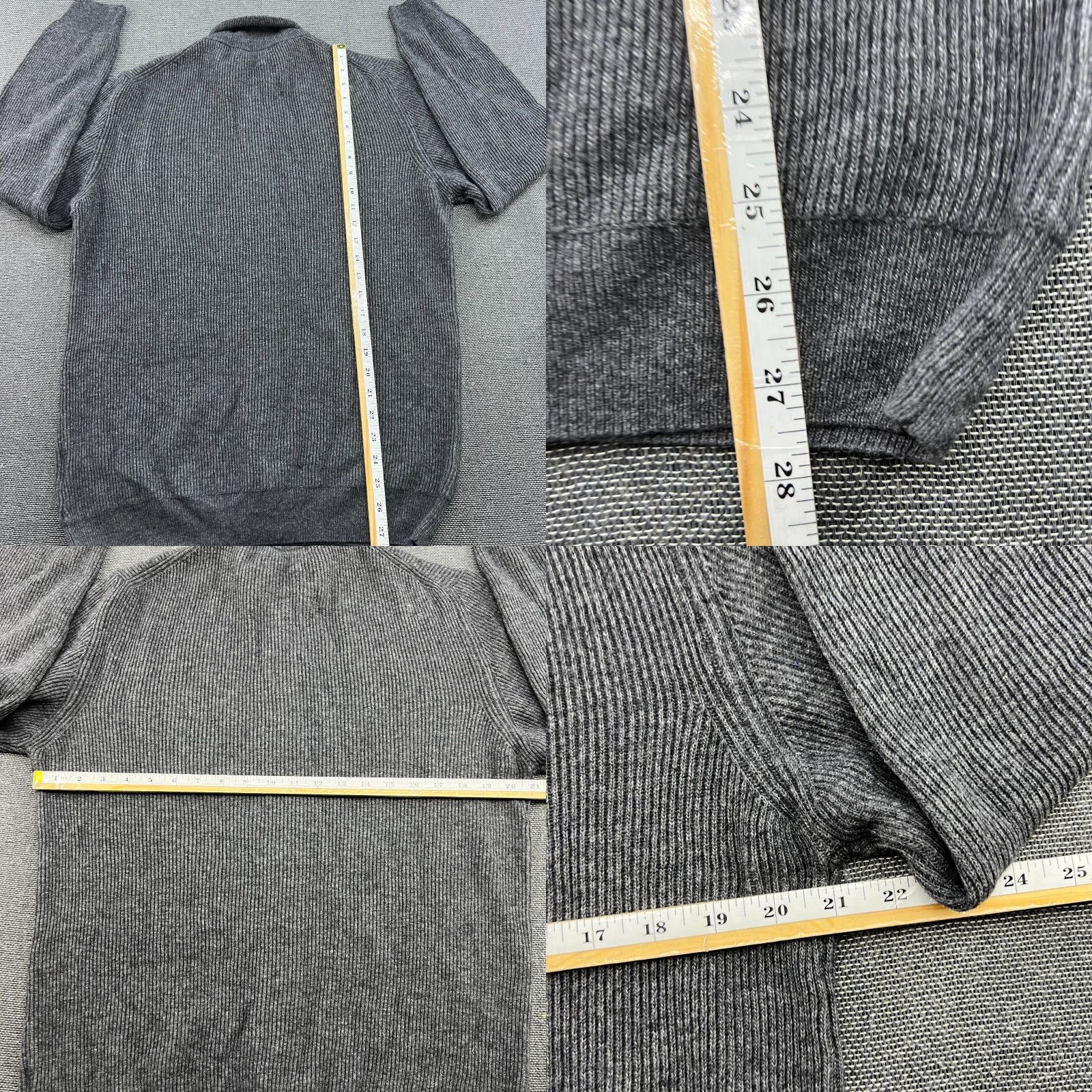Vintage Eisbar Sweater Mens Size 50 Gray Full Zip Wool Cashmere Viscose Knit Pullover Long Sleeve Turtleneck Regular Fit Mens Size US L / EU 52-54 / 3 - 8 Thumbnail