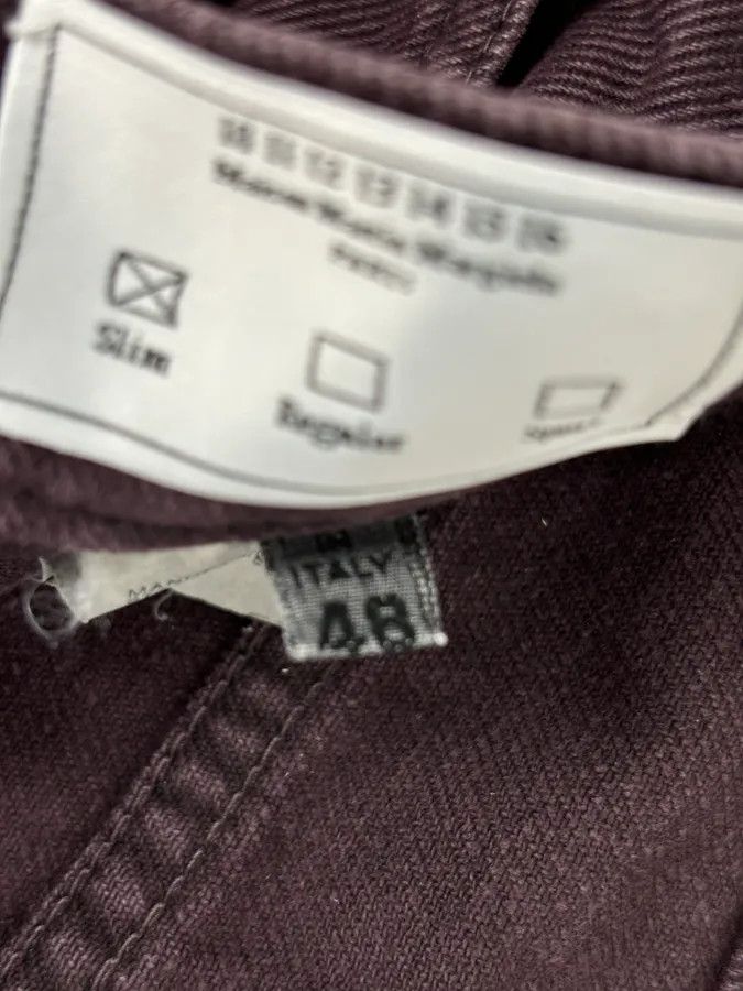 Maison Margiela AW2010 Maison Margiela Dark Purple Slim Plum Jeans Size US 31 - 12 Thumbnail