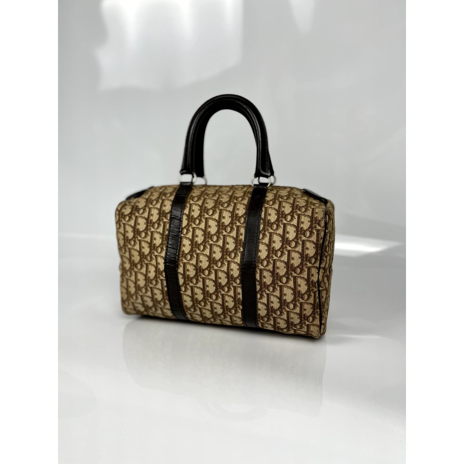 Dior Dior Brown Trotter Canvas Boston Duffle Bag Size ONE SIZE - 3 Thumbnail