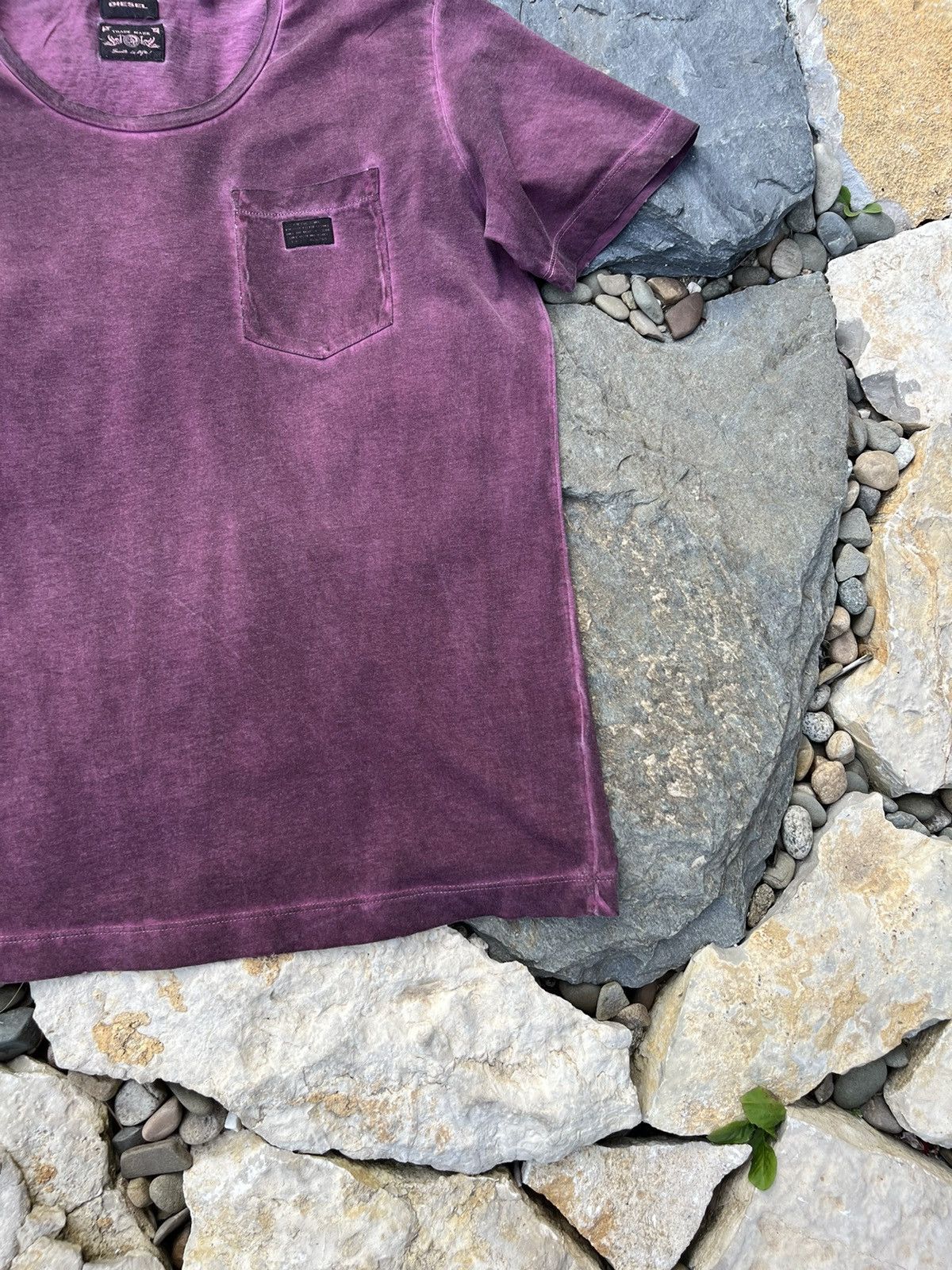 Diesel × Vintage Vintage Diesel acid burnt tee y2k tee pocket t-shirt Size US S / EU 44-46 / 1 - 6 Thumbnail